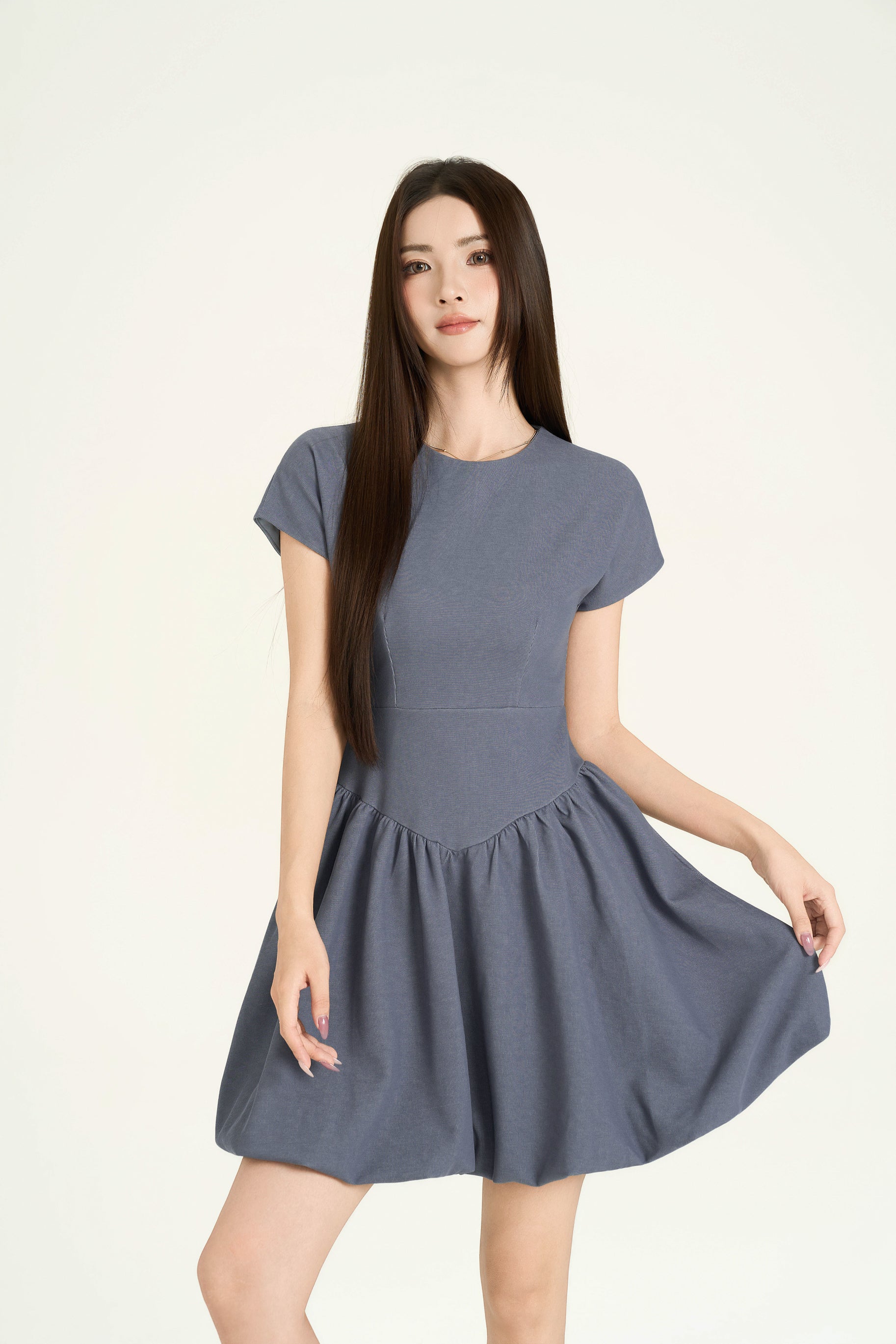 Hattie Balloon Denim Dress
