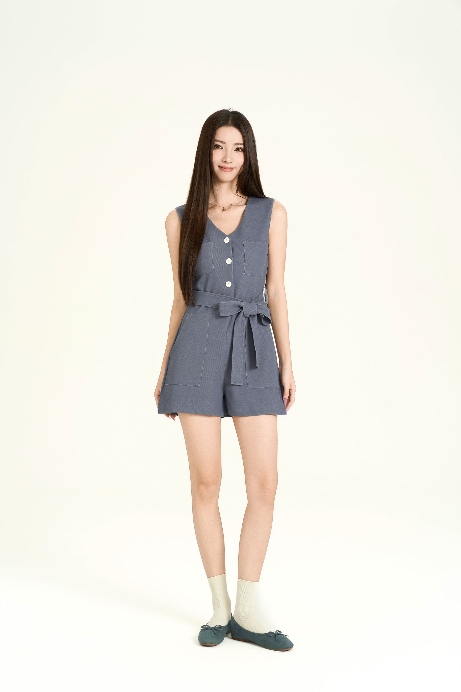 Willa Denim Romper
