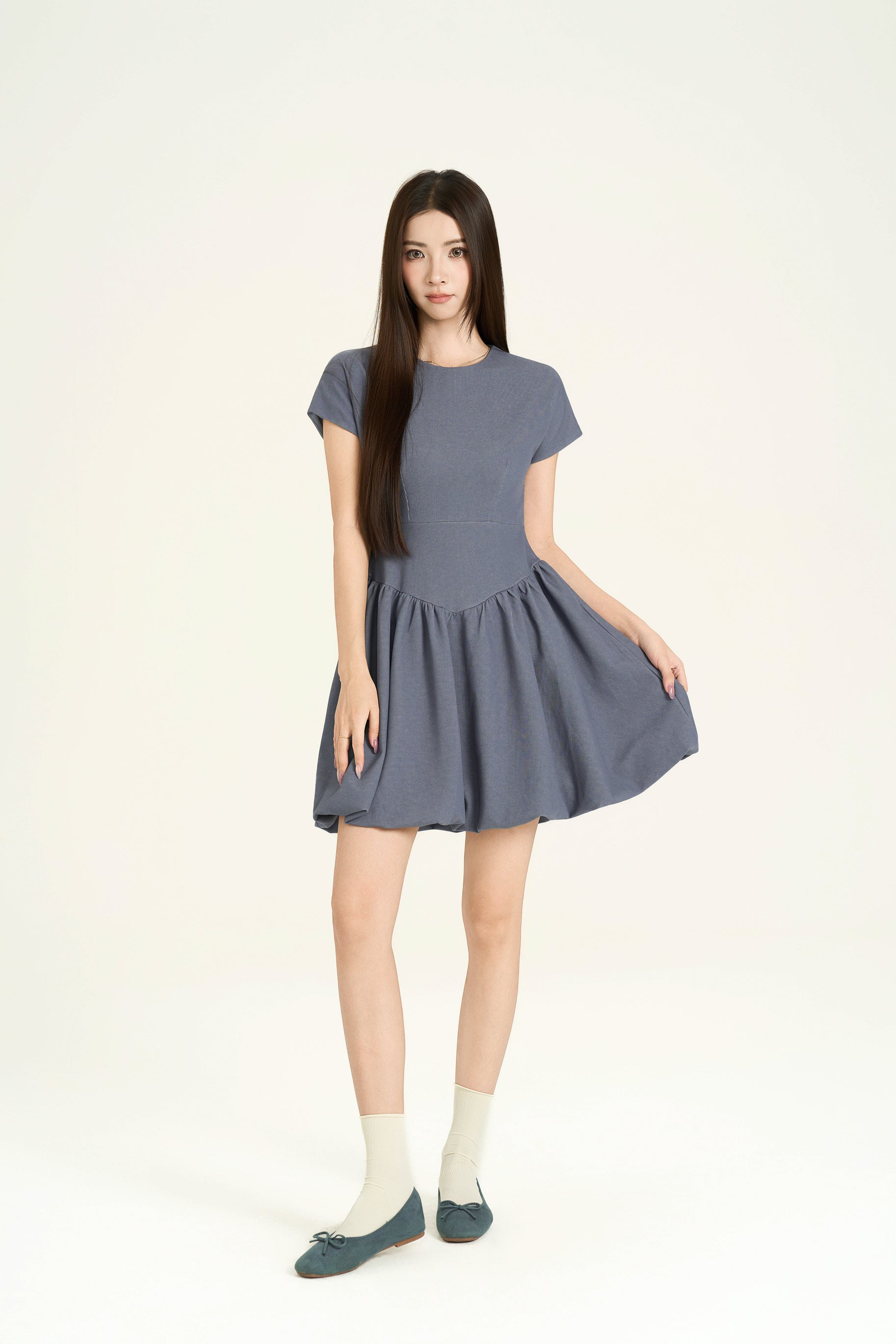 Hattie Balloon Denim Dress