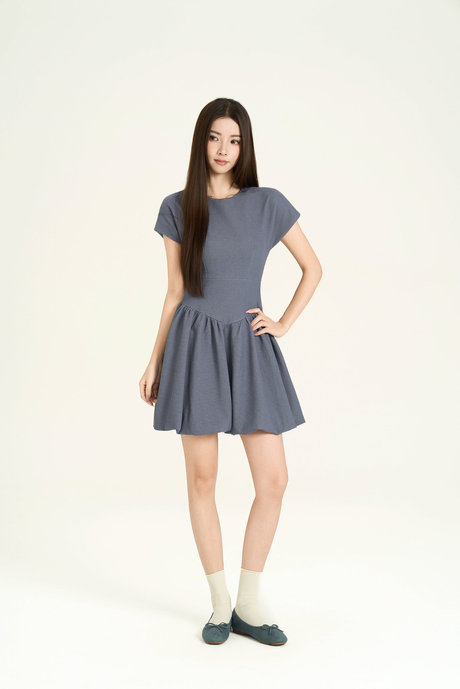Hattie Balloon Denim Dress