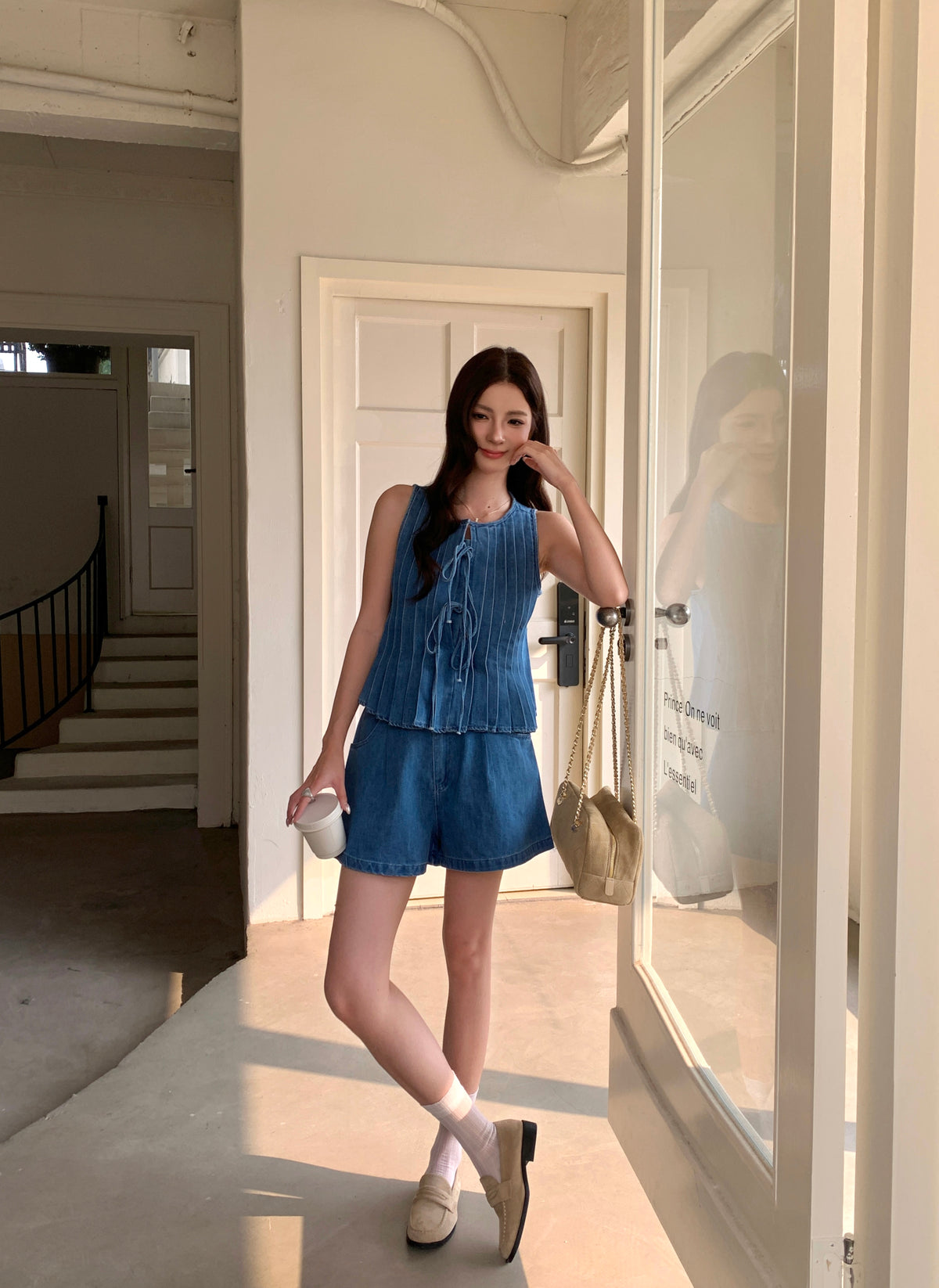 Roulette Denim Shorts