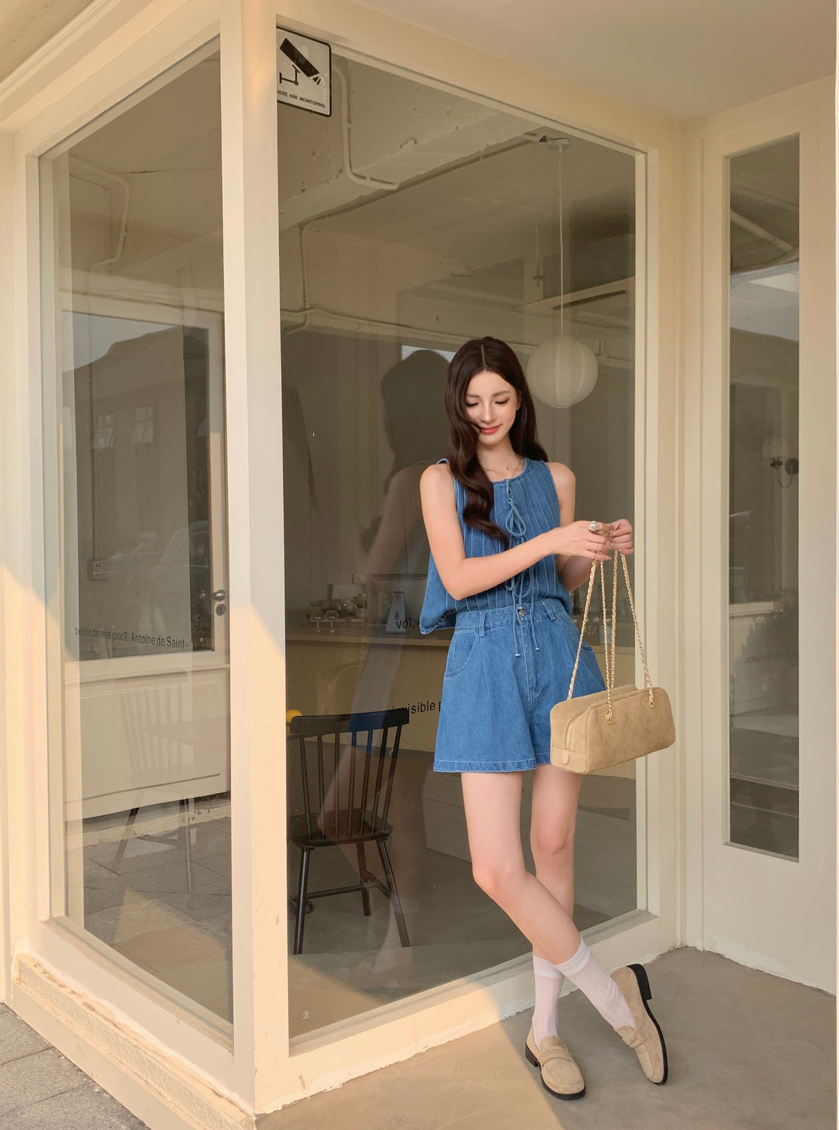 Roulette Denim Shorts
