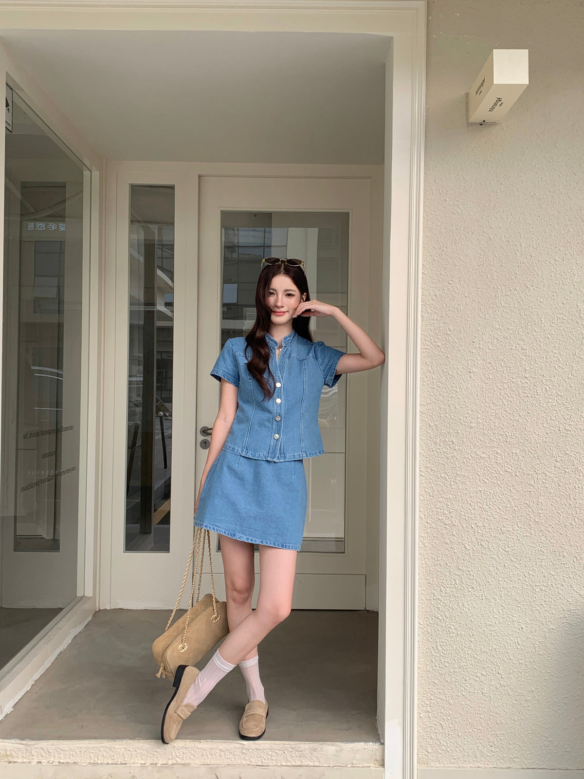 Sutton Denim Top