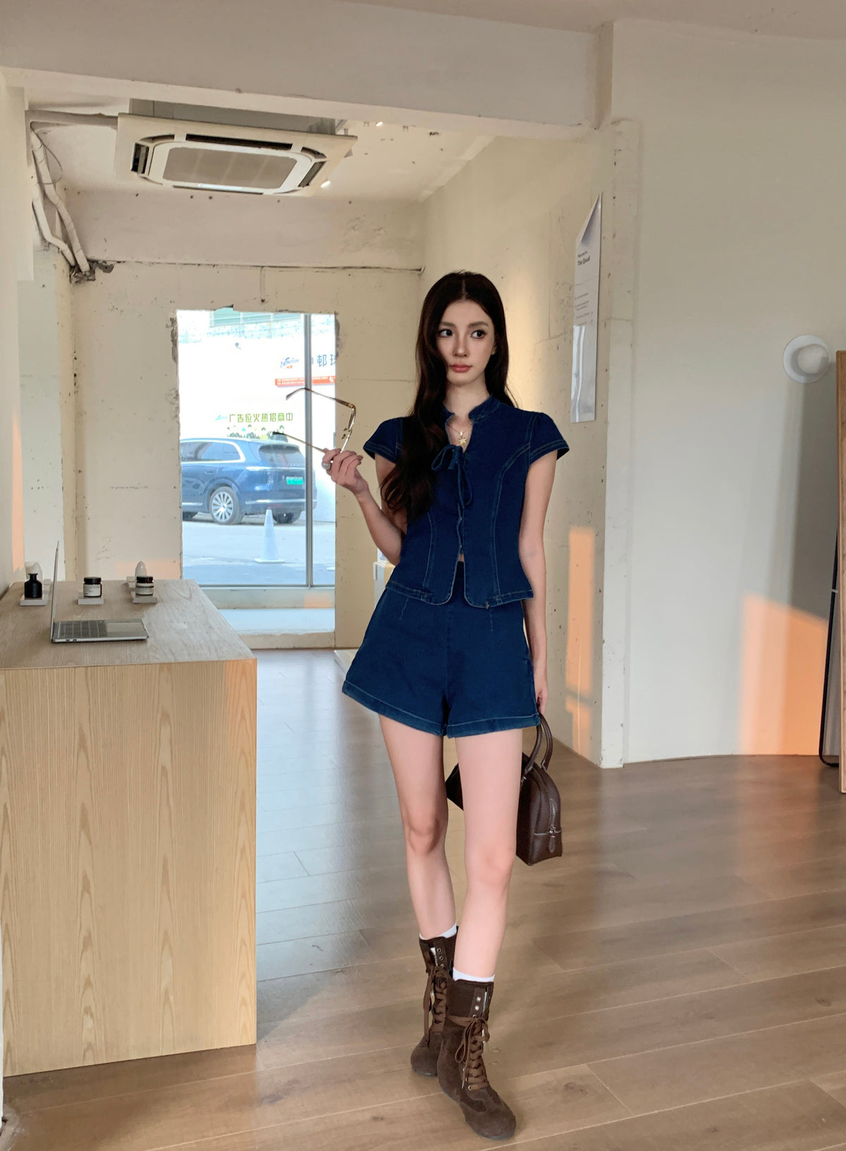 Hyun Denim Top