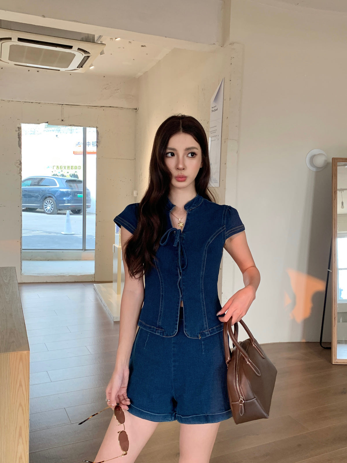 Hyun Denim Top