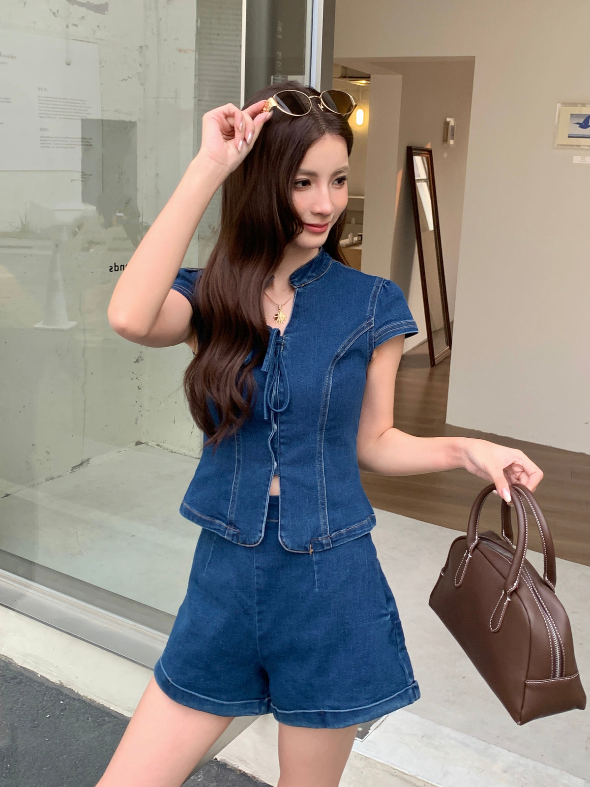 Hyun Denim Top