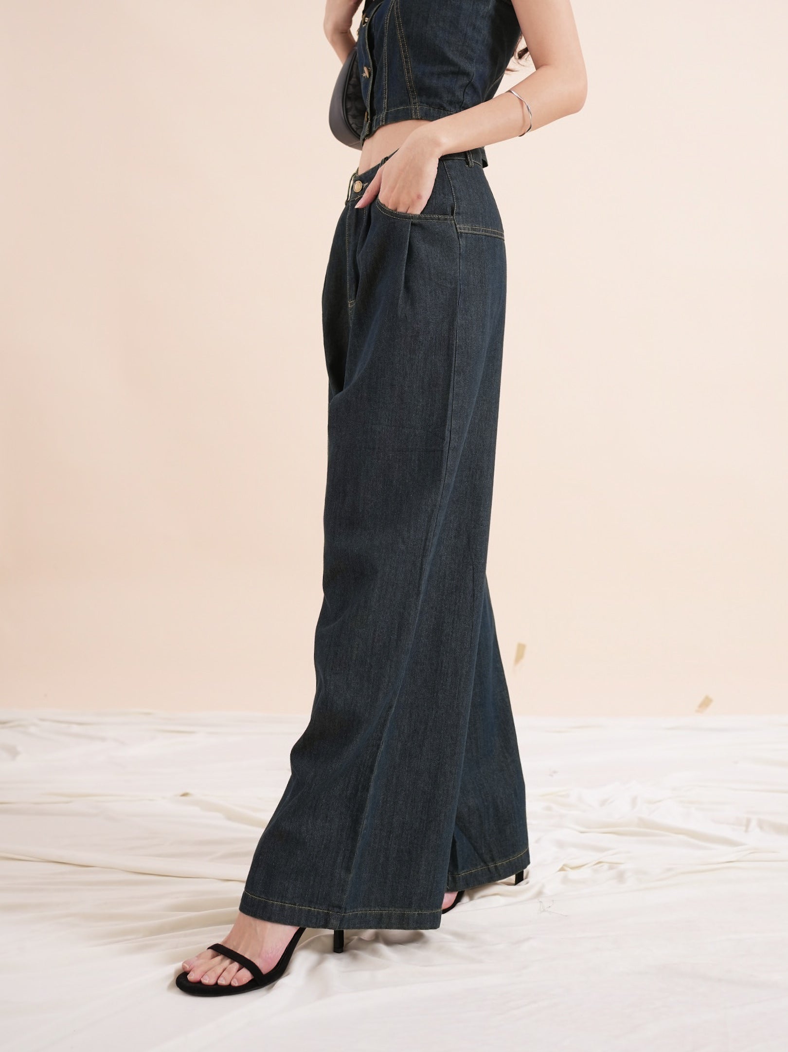 Lamer Camisole Denim Pants