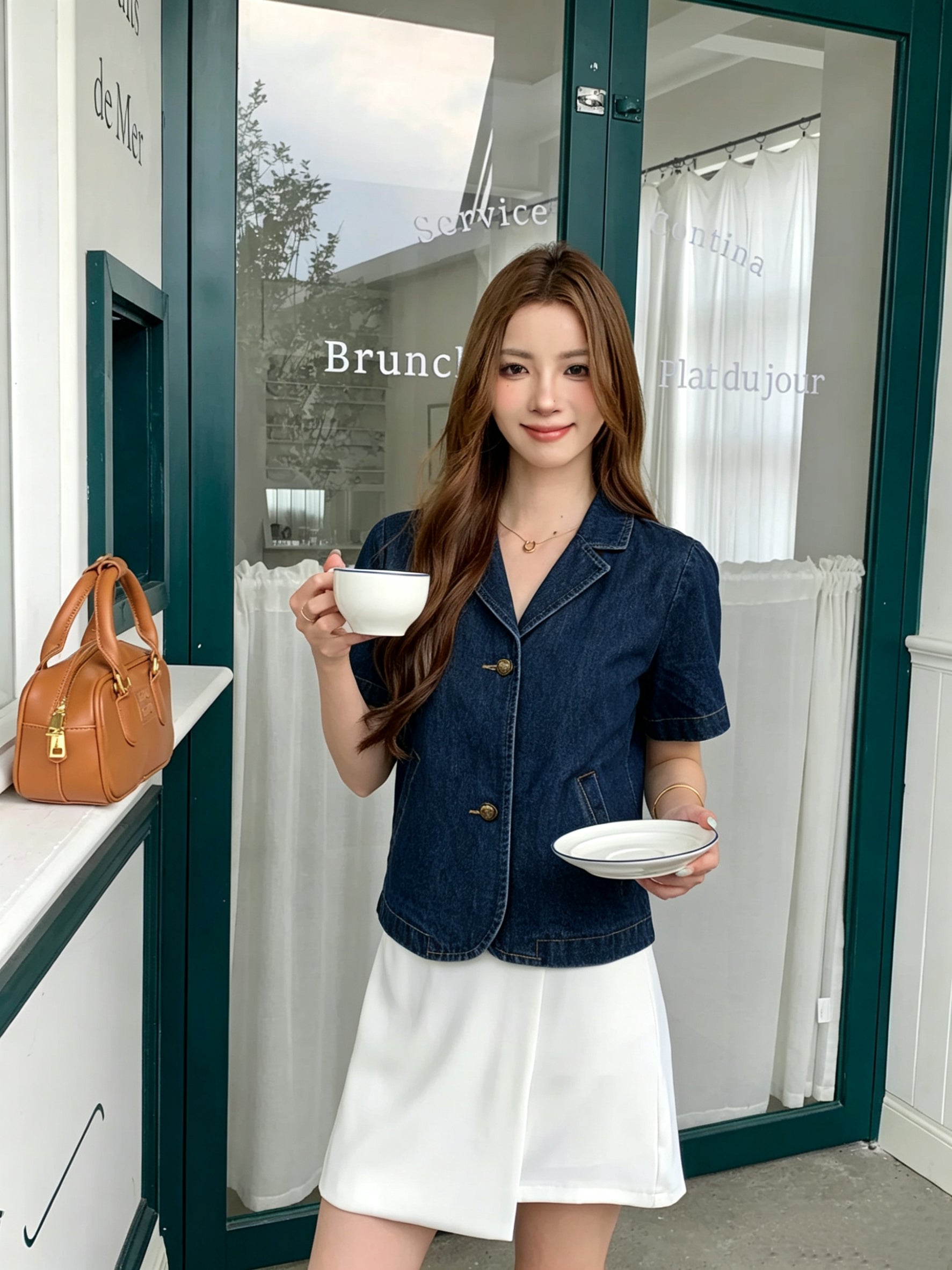 Leslie Denim Top