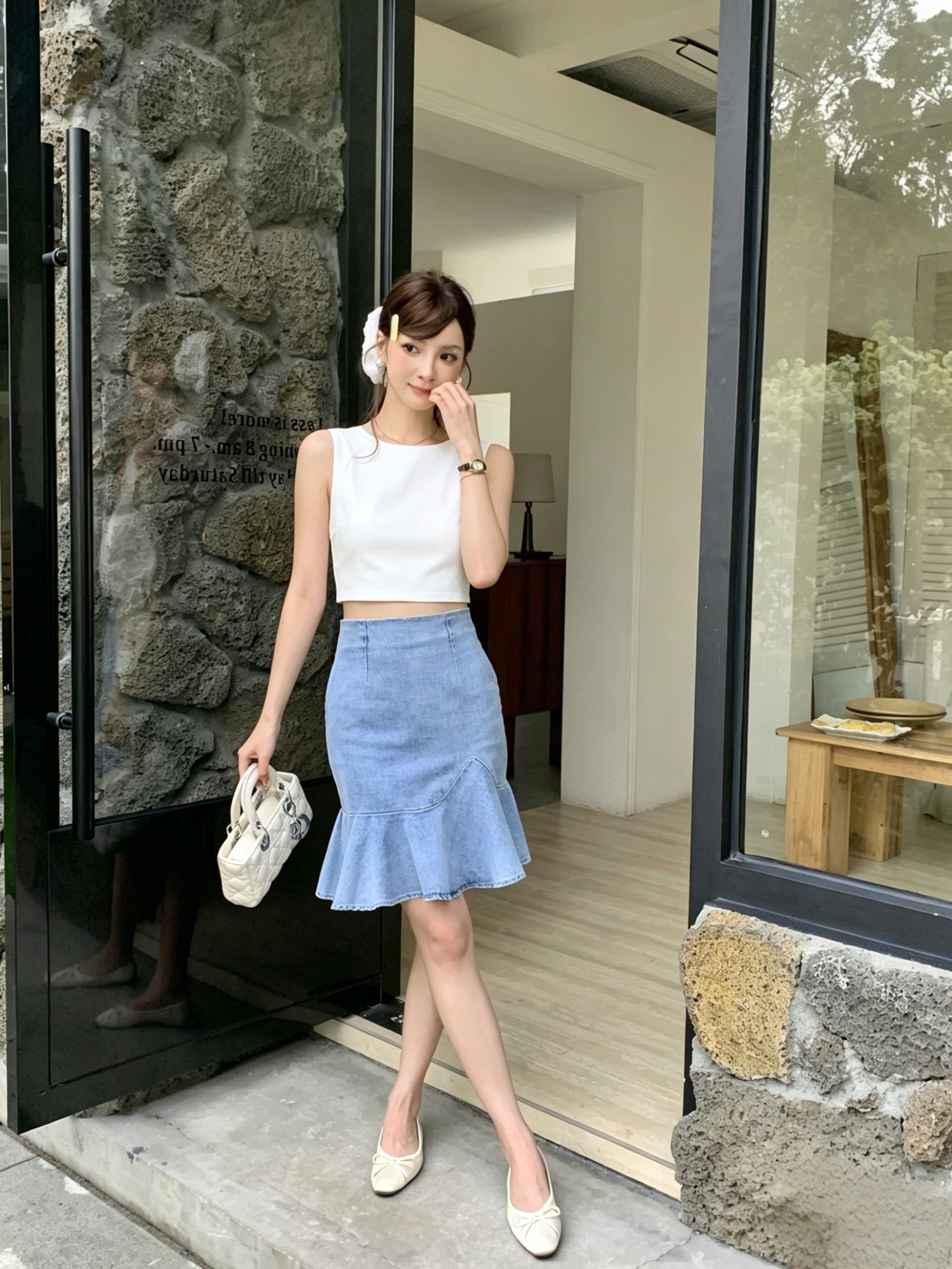Sopfi Denim Skirt