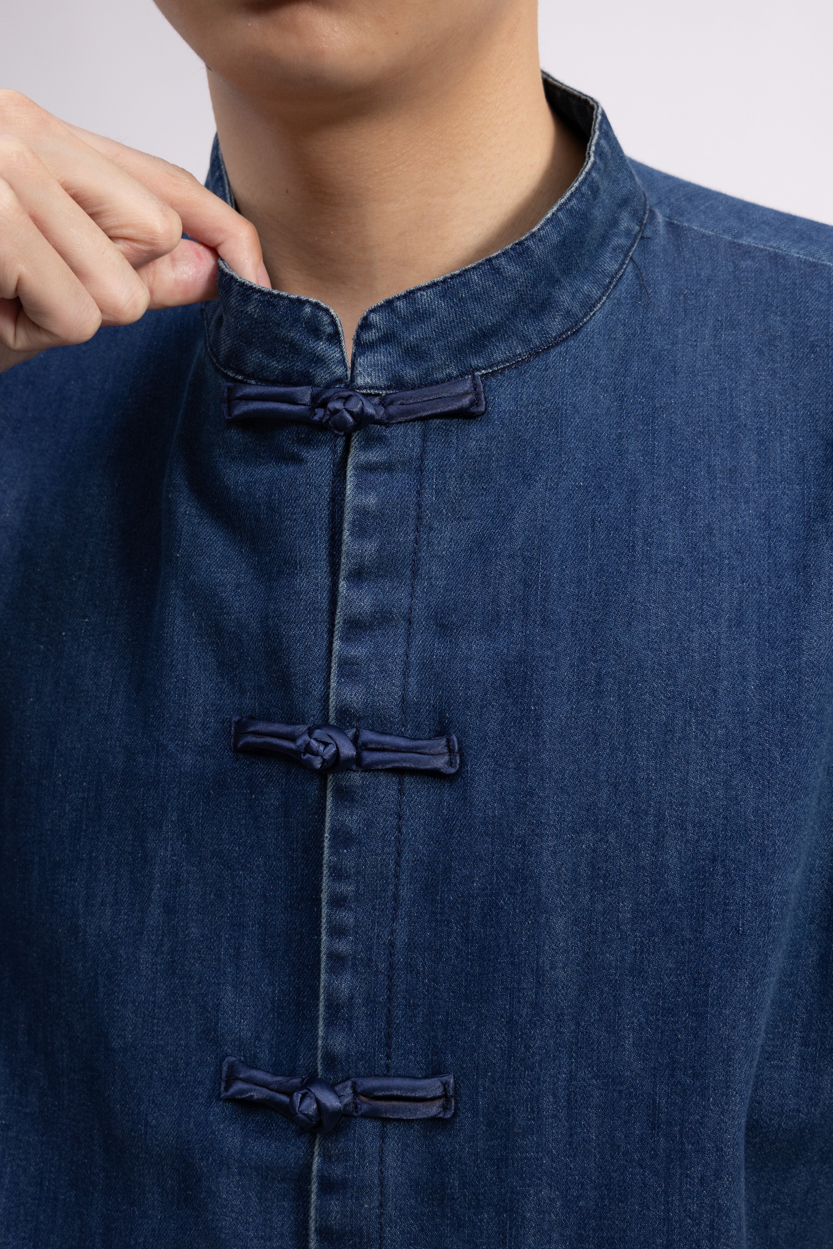 Ronal Denim Cheongsam Shirt