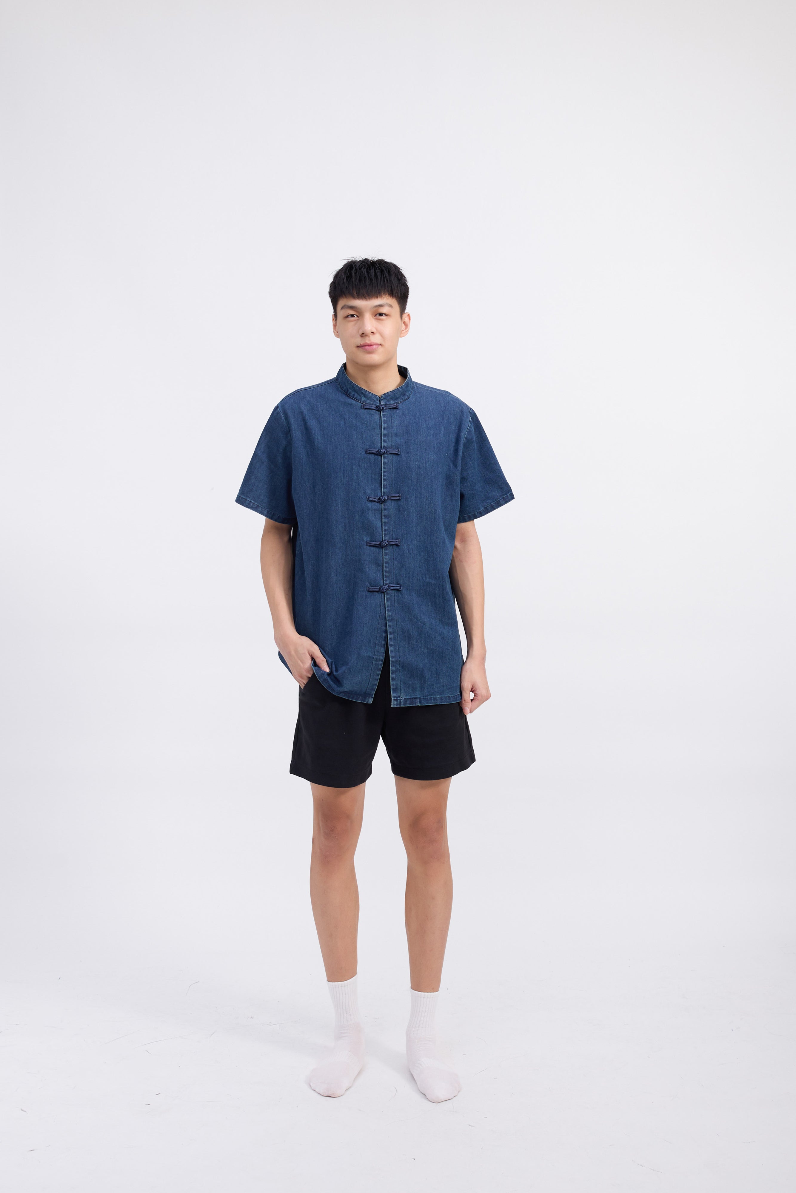 Ronal Denim Cheongsam Shirt