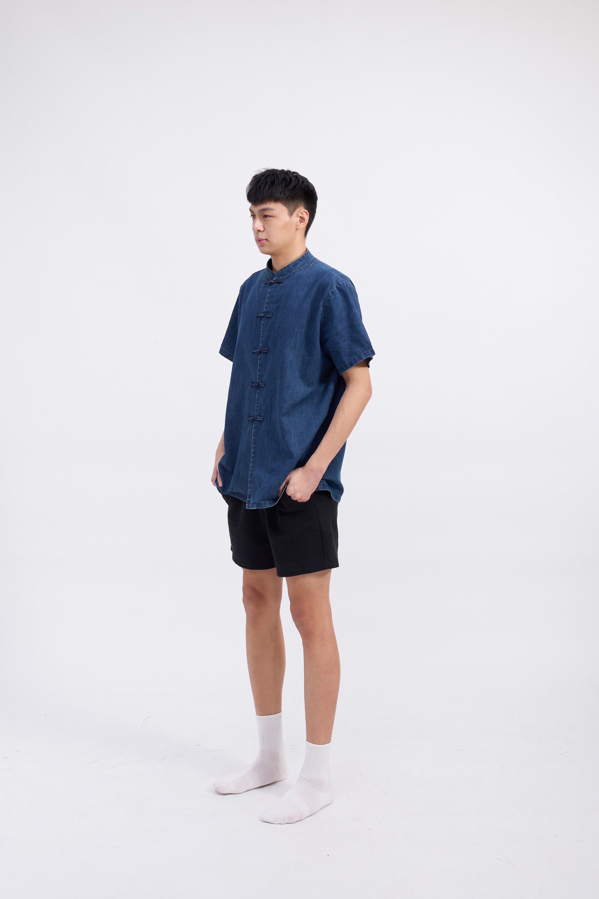 Ronal Denim Cheongsam Shirt