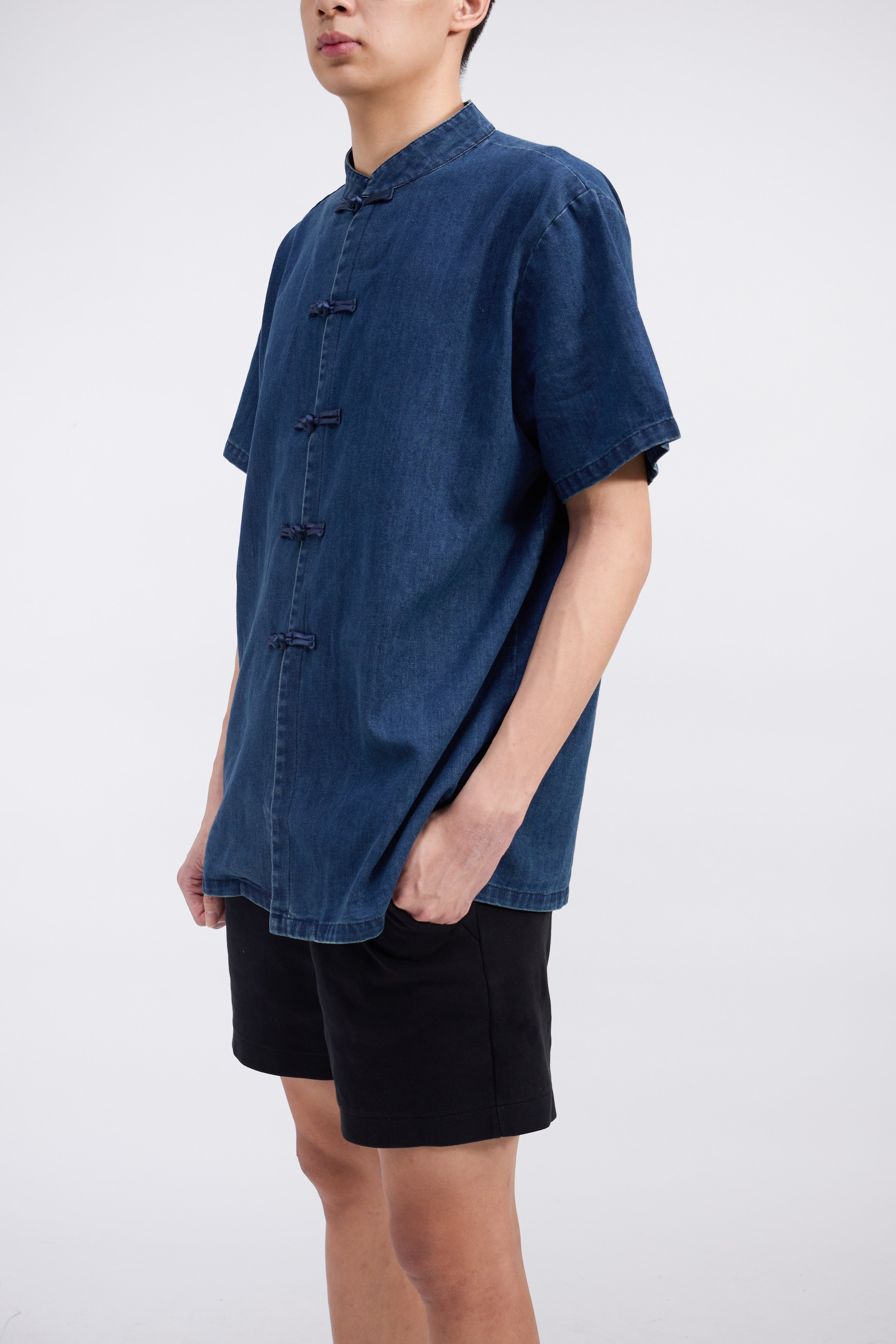 Ronal Denim Cheongsam Shirt