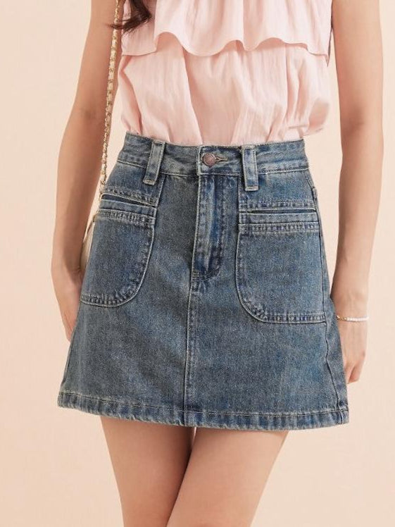Lipjay Denim Skirt
