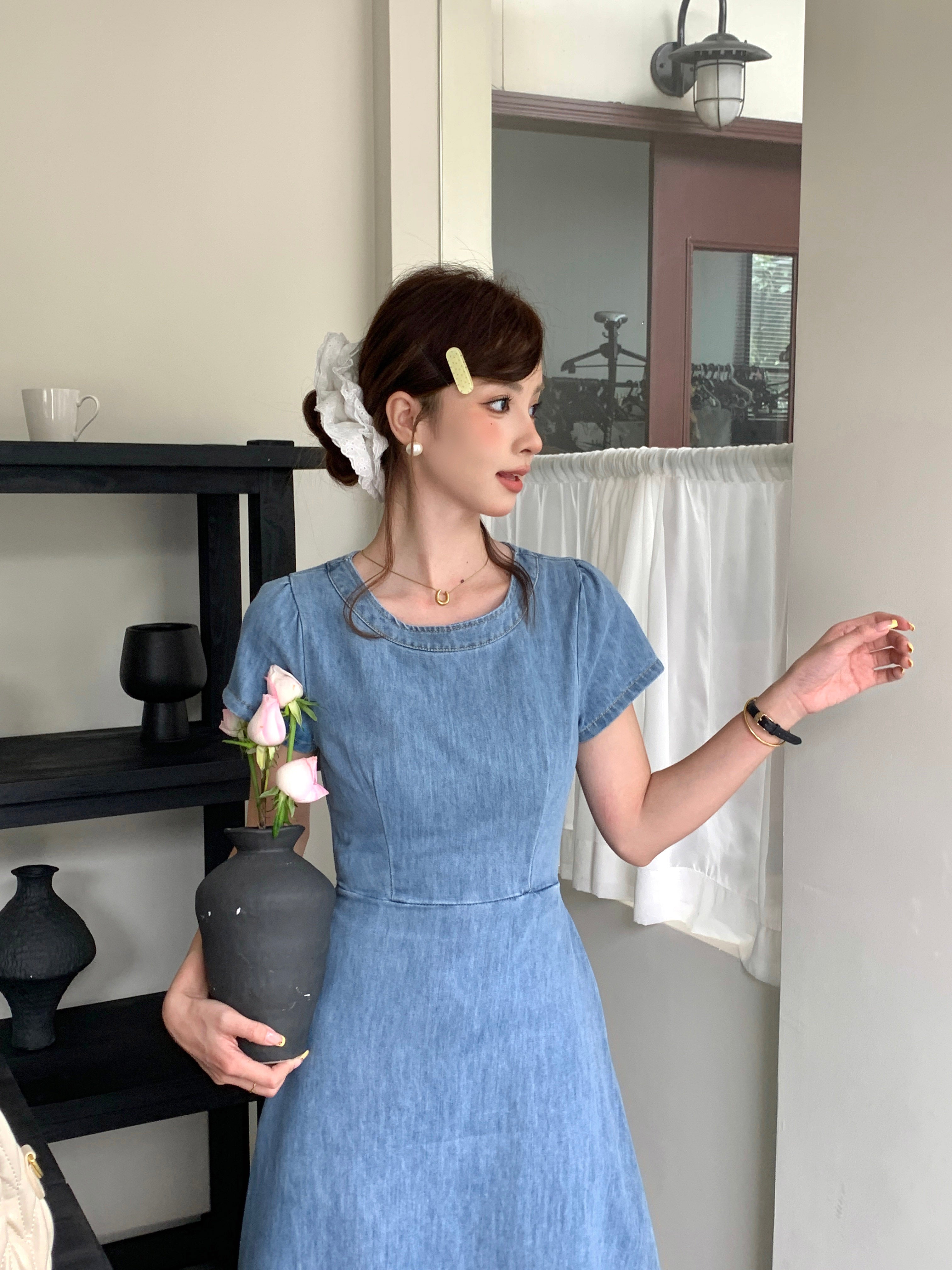 Sigewinne Denim Dress (Defect)