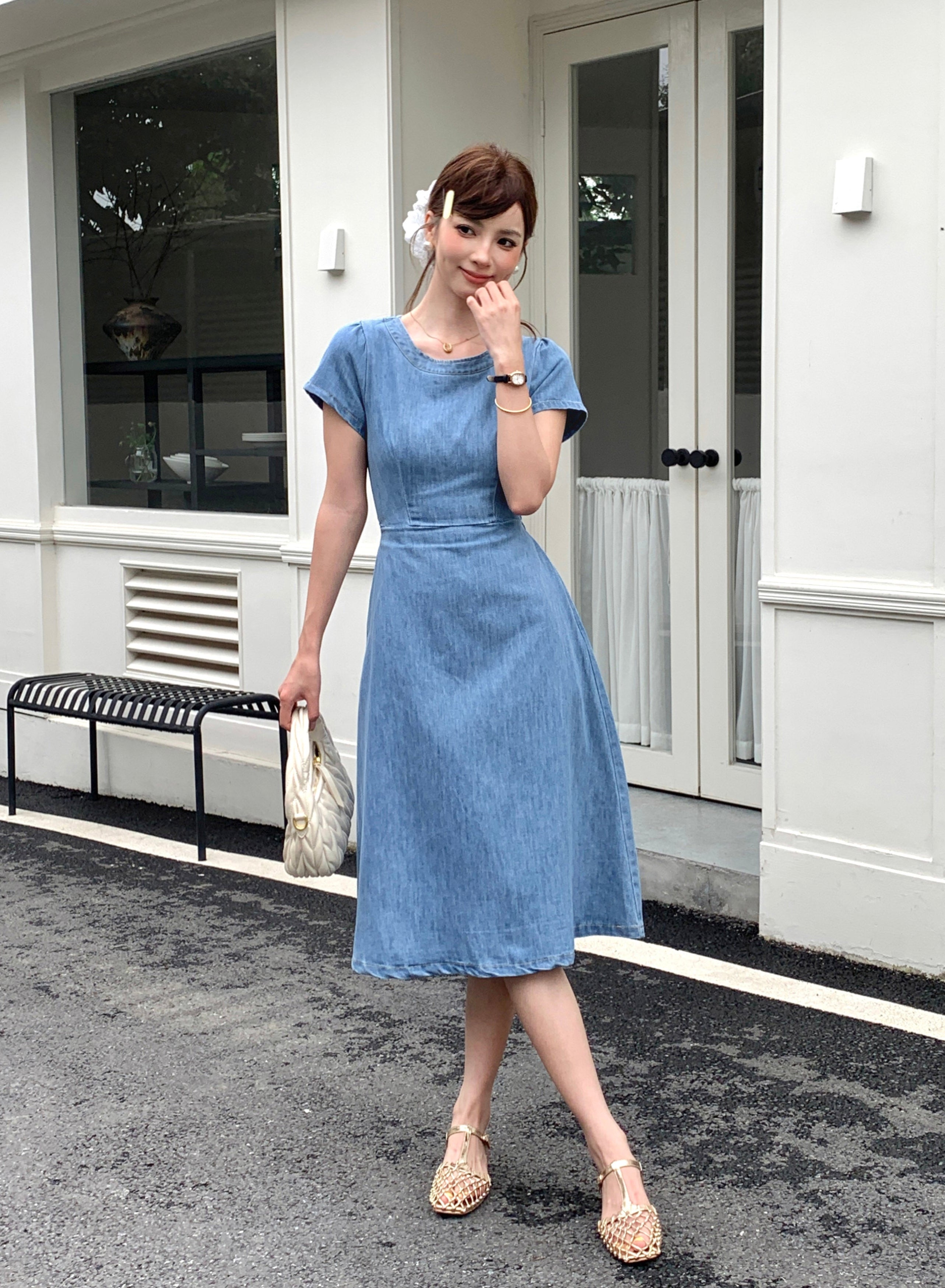 Sigewinne Denim Dress (Defect)