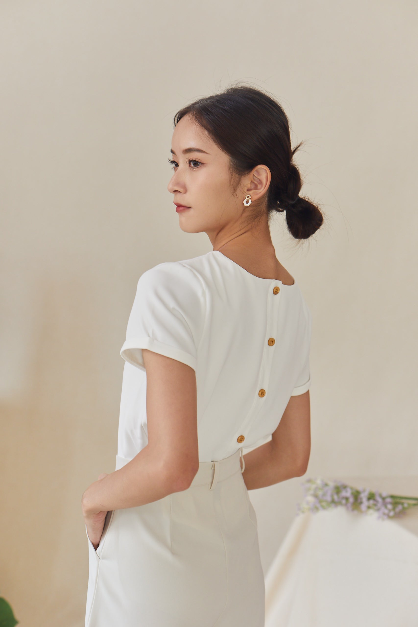 Gabriella Top - Cream White