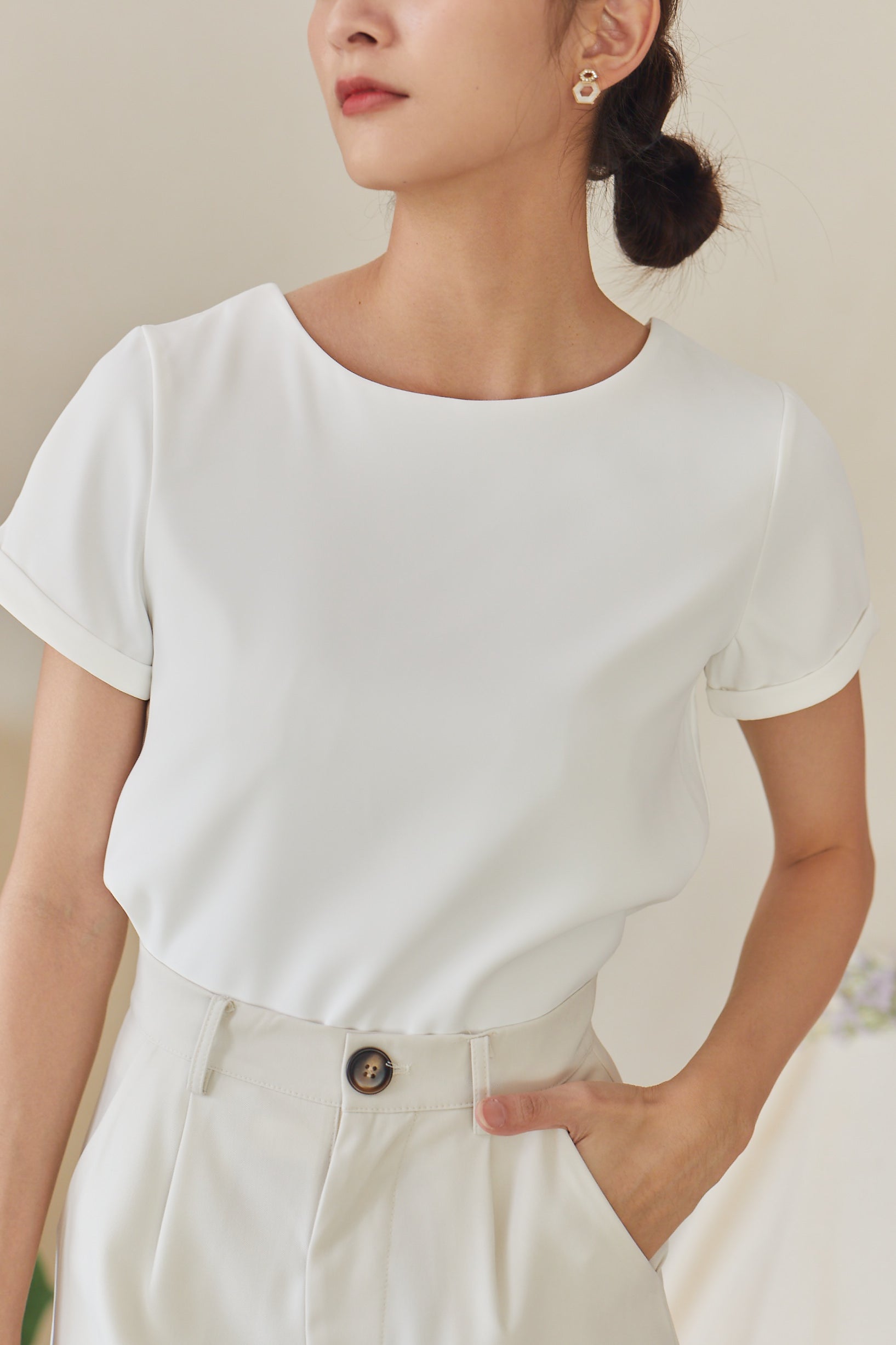 Gabriella Top - Cream White