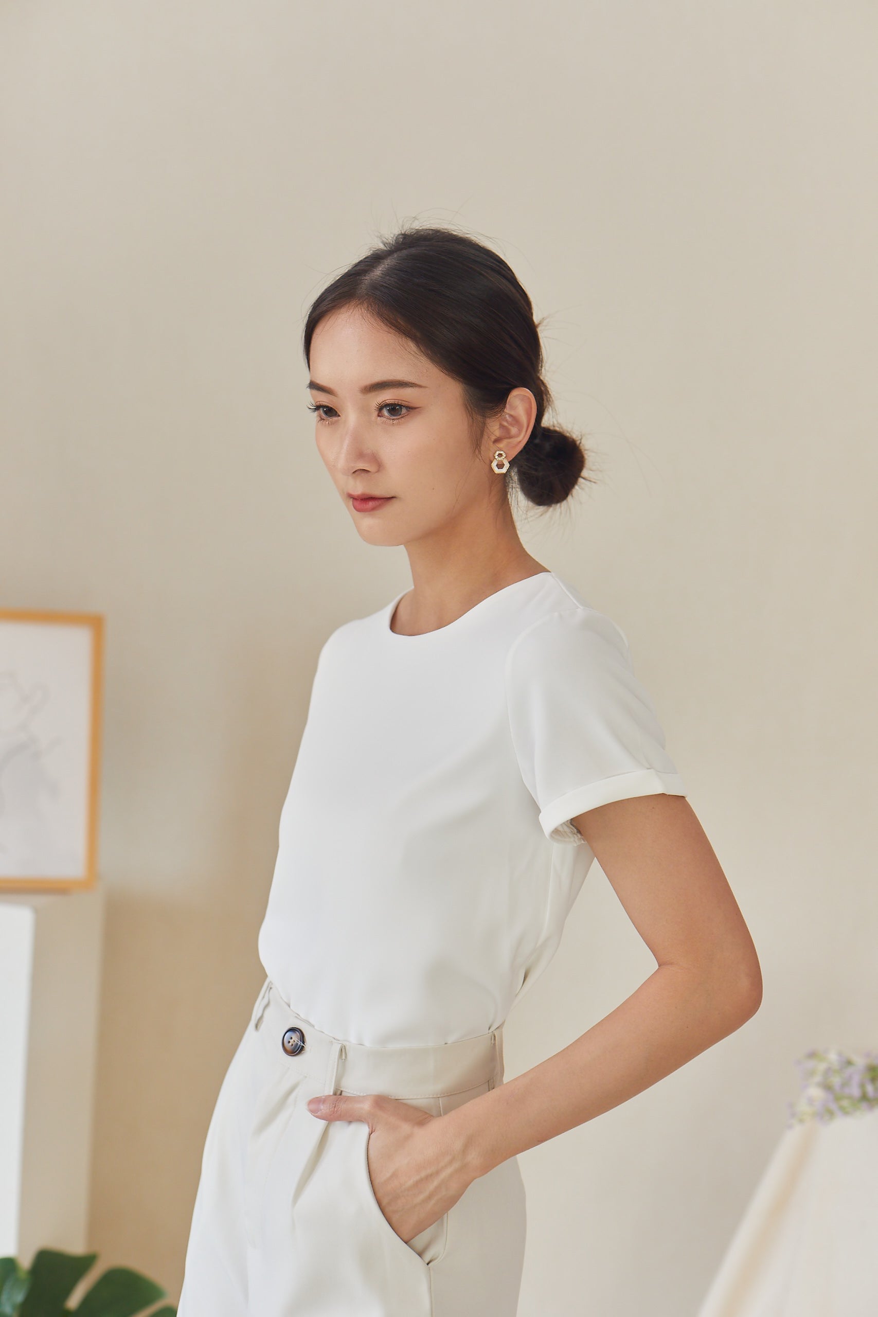 Gabriella Top - Cream White