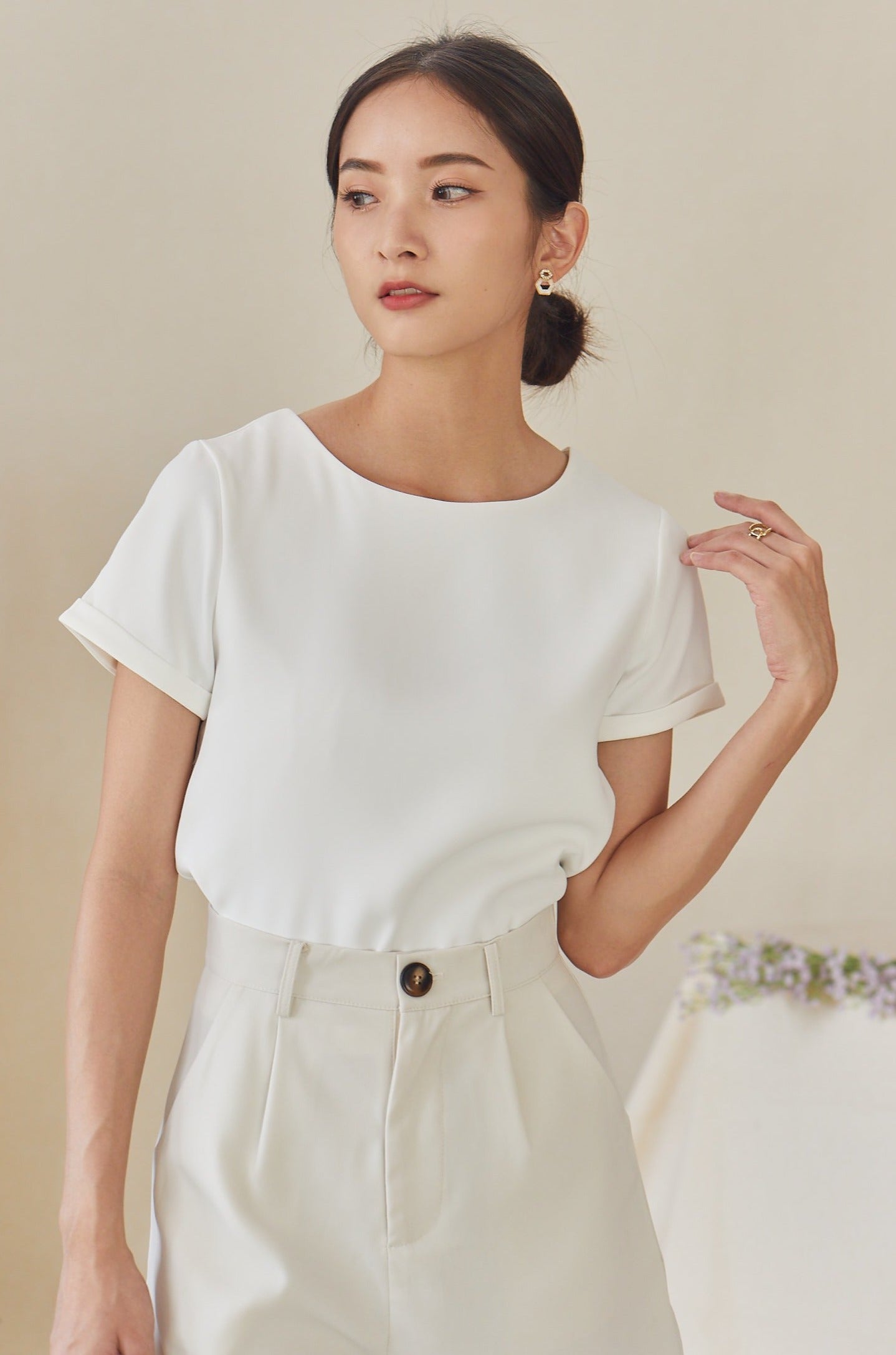 Gabriella Top - Cream White