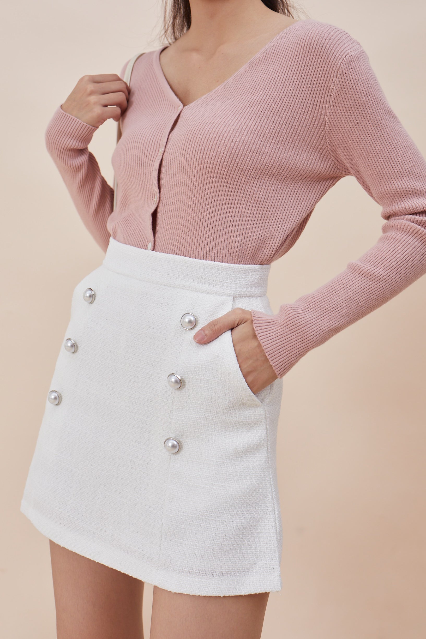 Bernice Skirt - White (Small Cutting) (7812038295703)