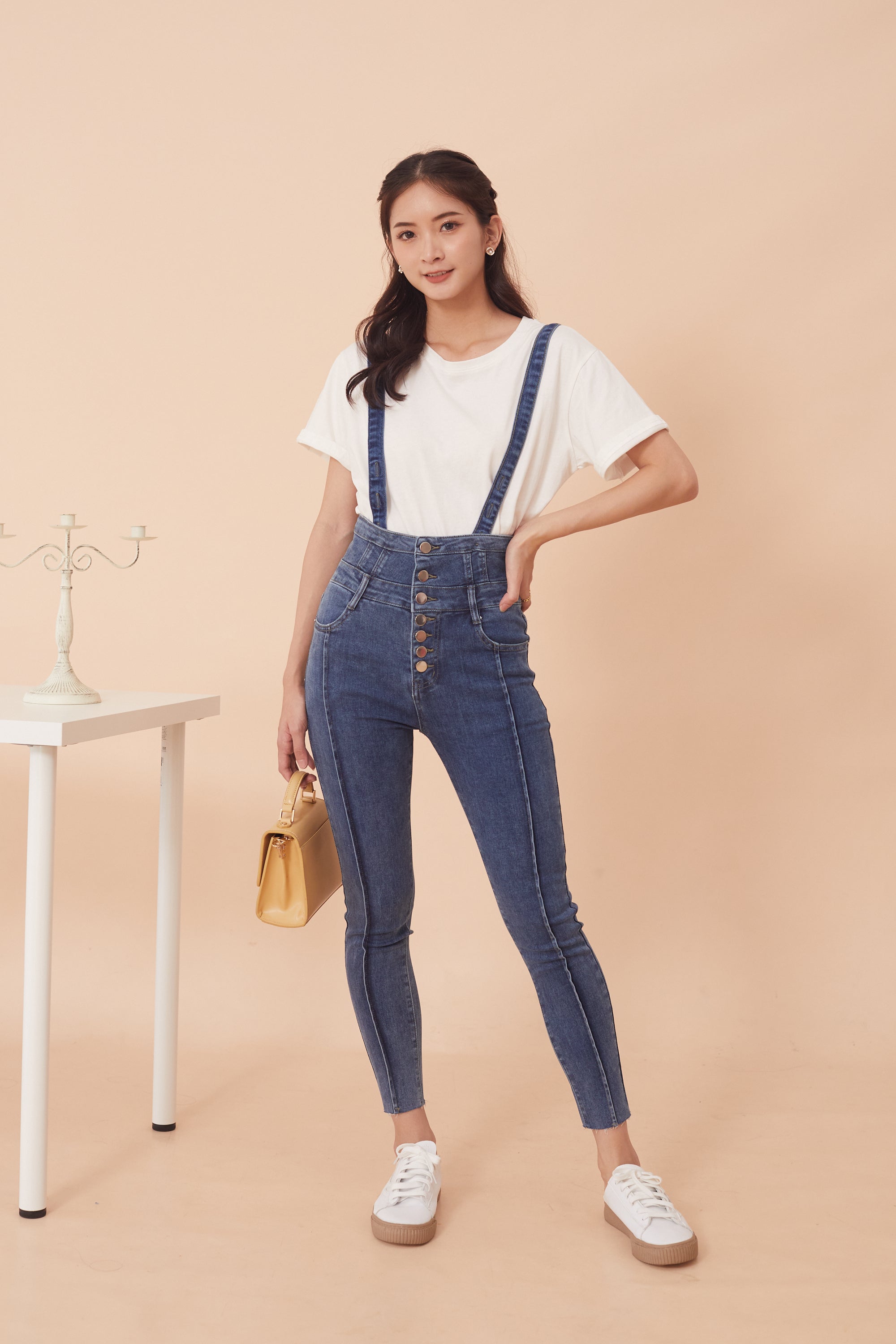 Denim dungaree jeans best sale