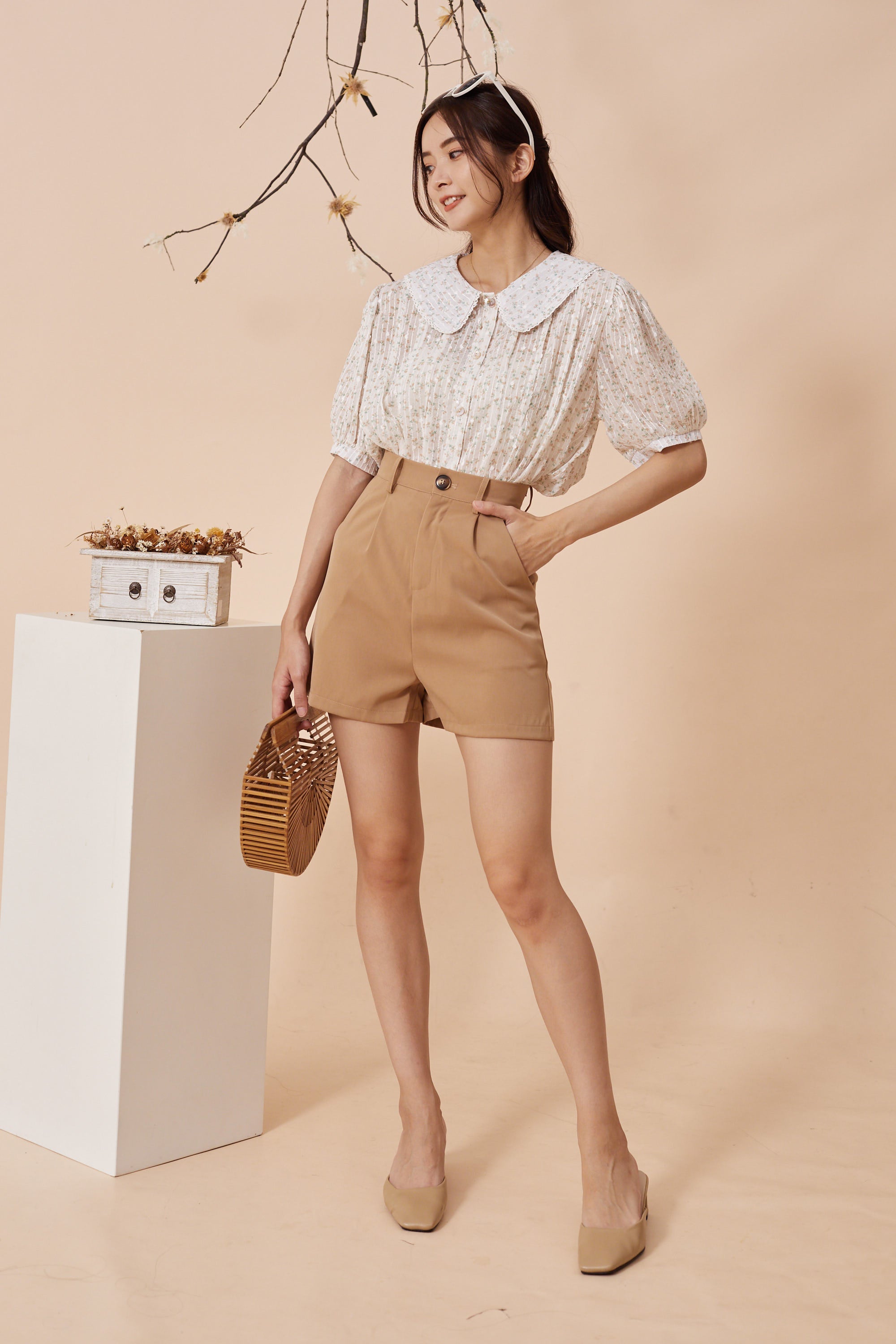 Kalina Short - Khaki (7792861970583)