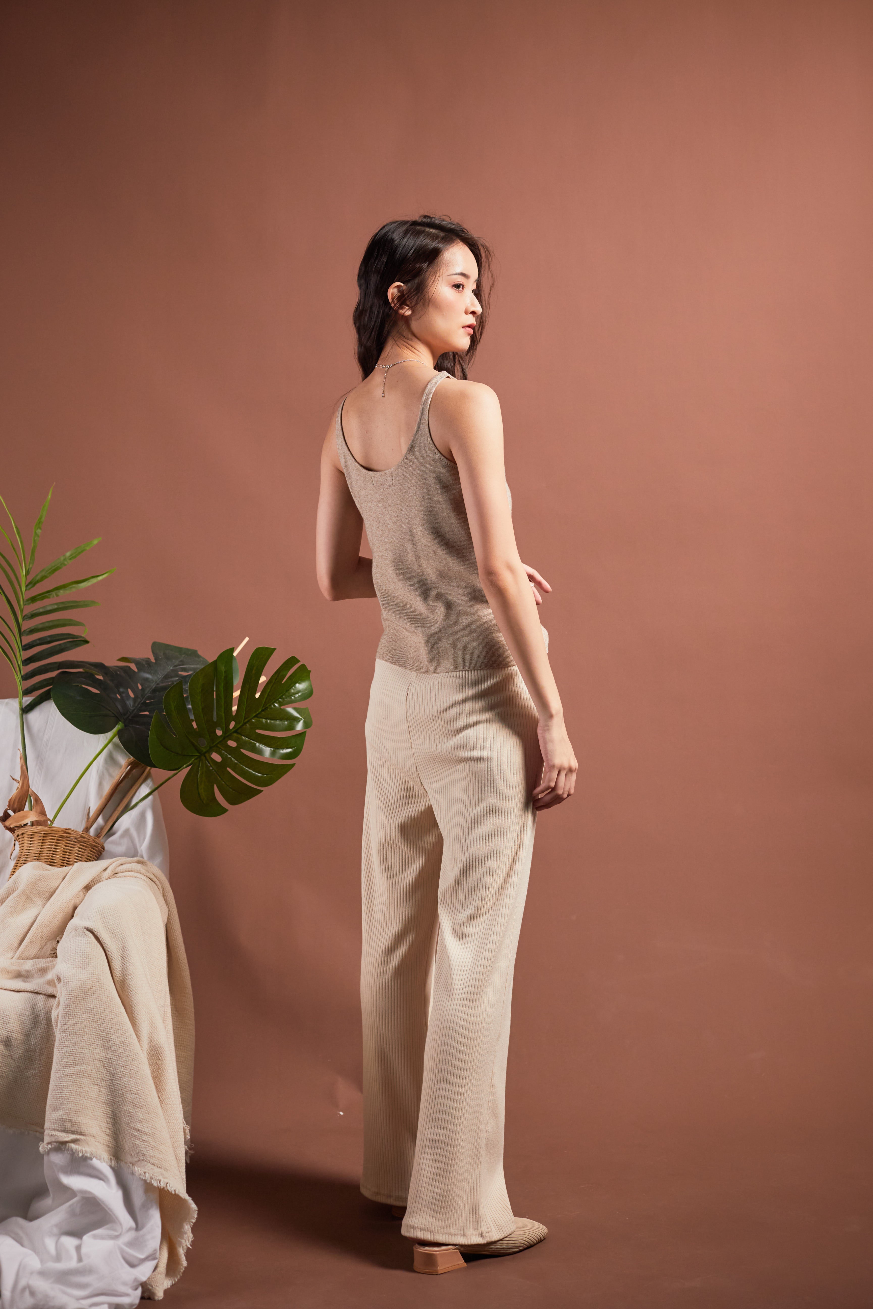 Sarah Knit Culottes-Beige (7313064591511)