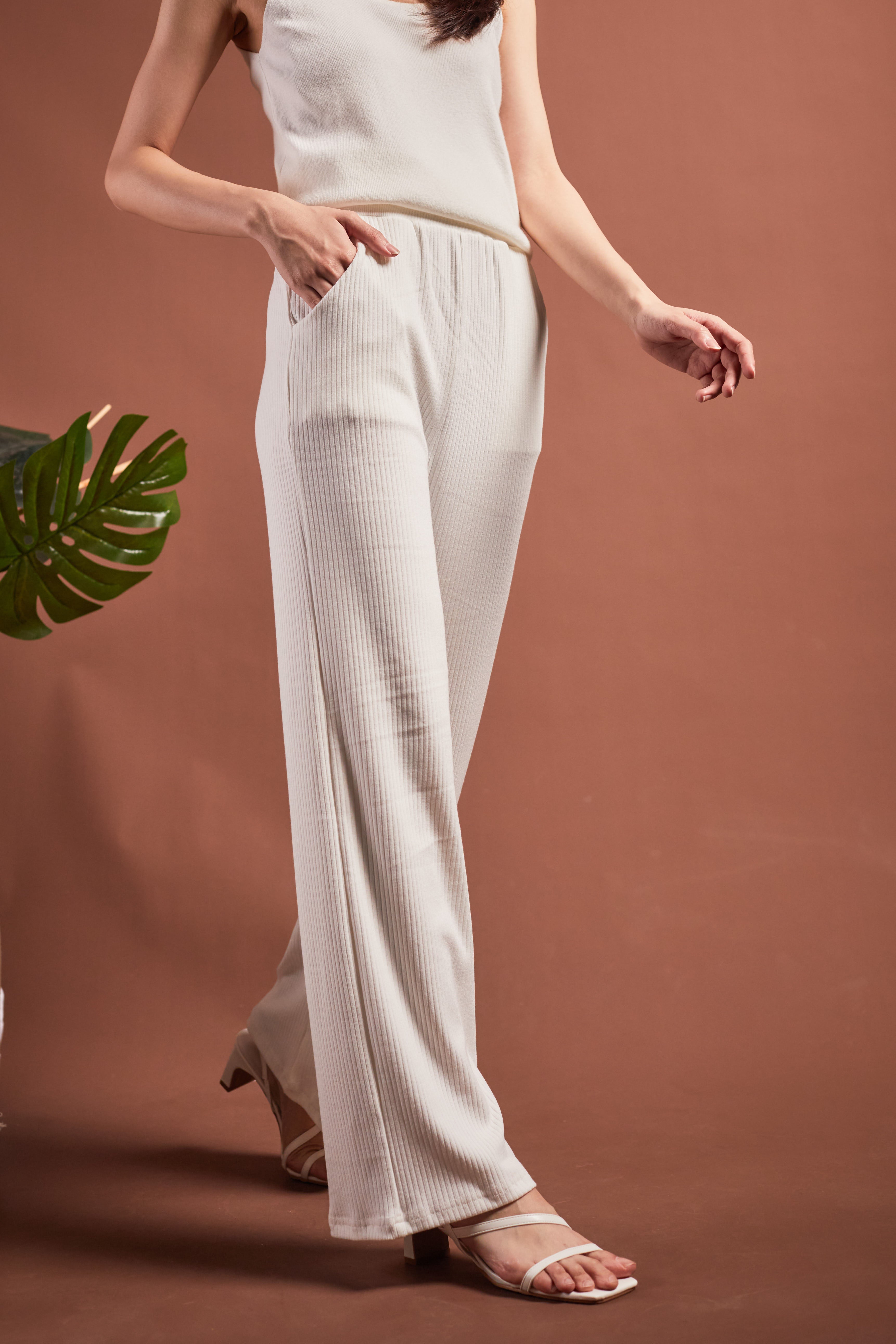 Sarah Knit Culottes-White (7726654685335)