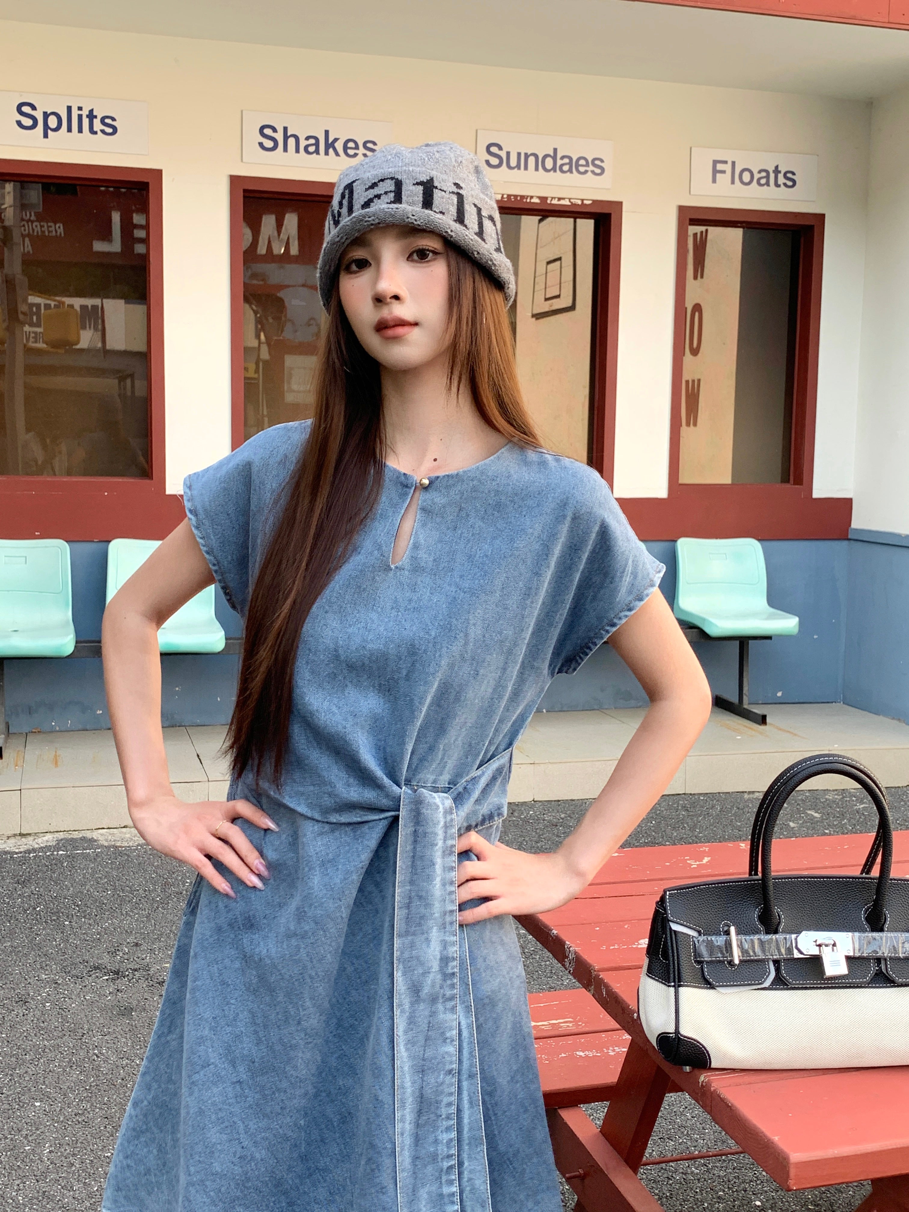 Olivie Denim Dress