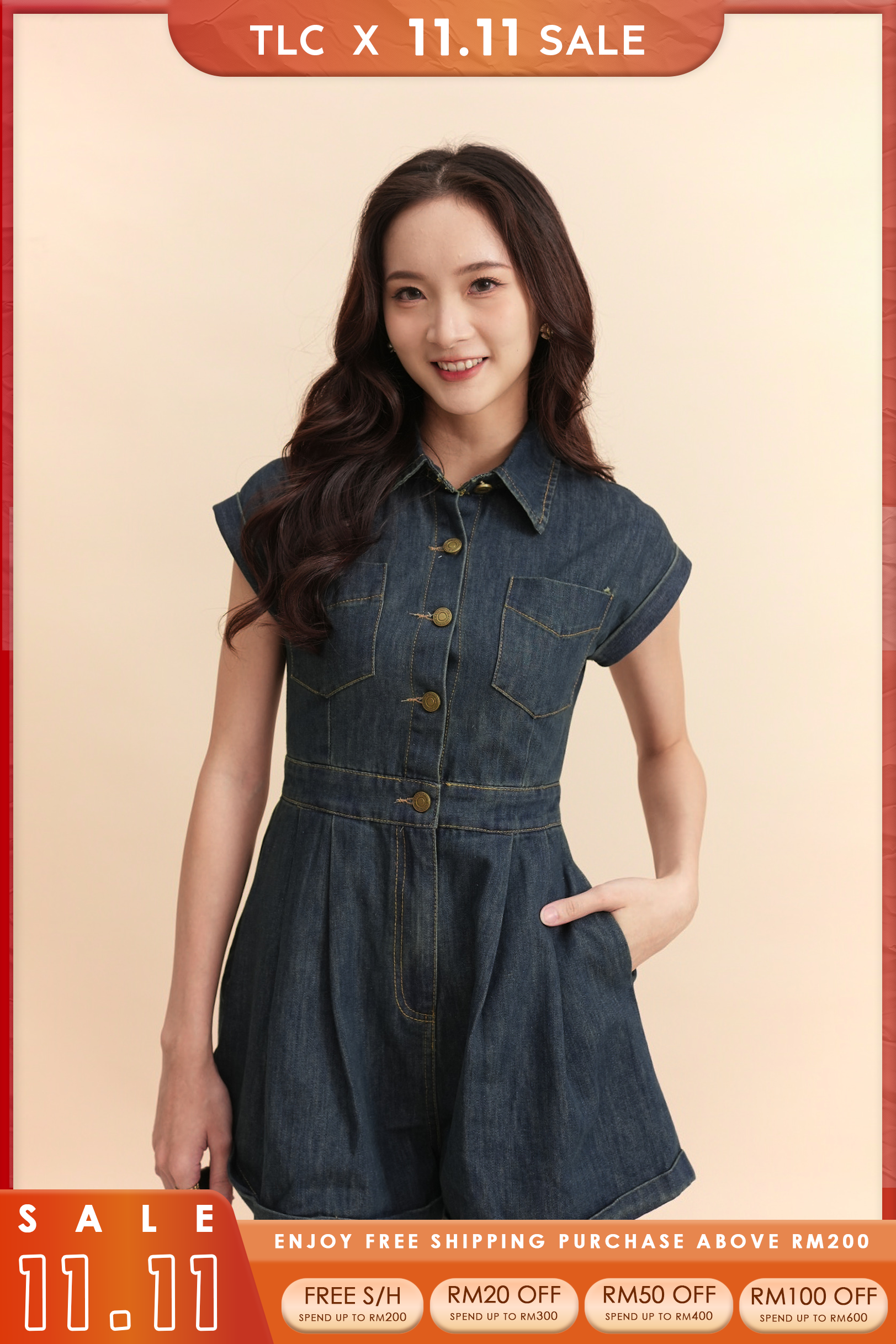 Hendery Denim Romper