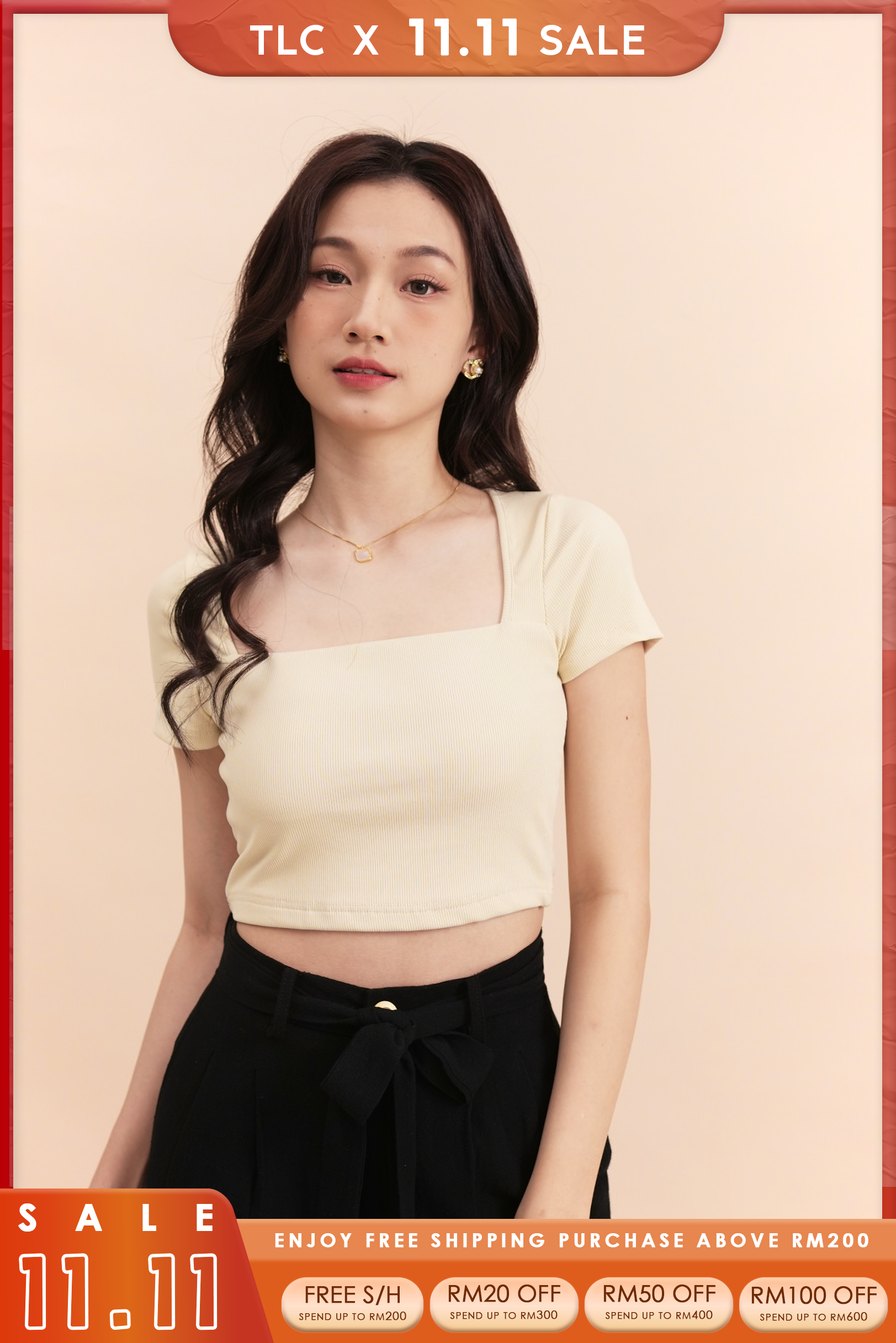 Ari Square Neck Crop Top