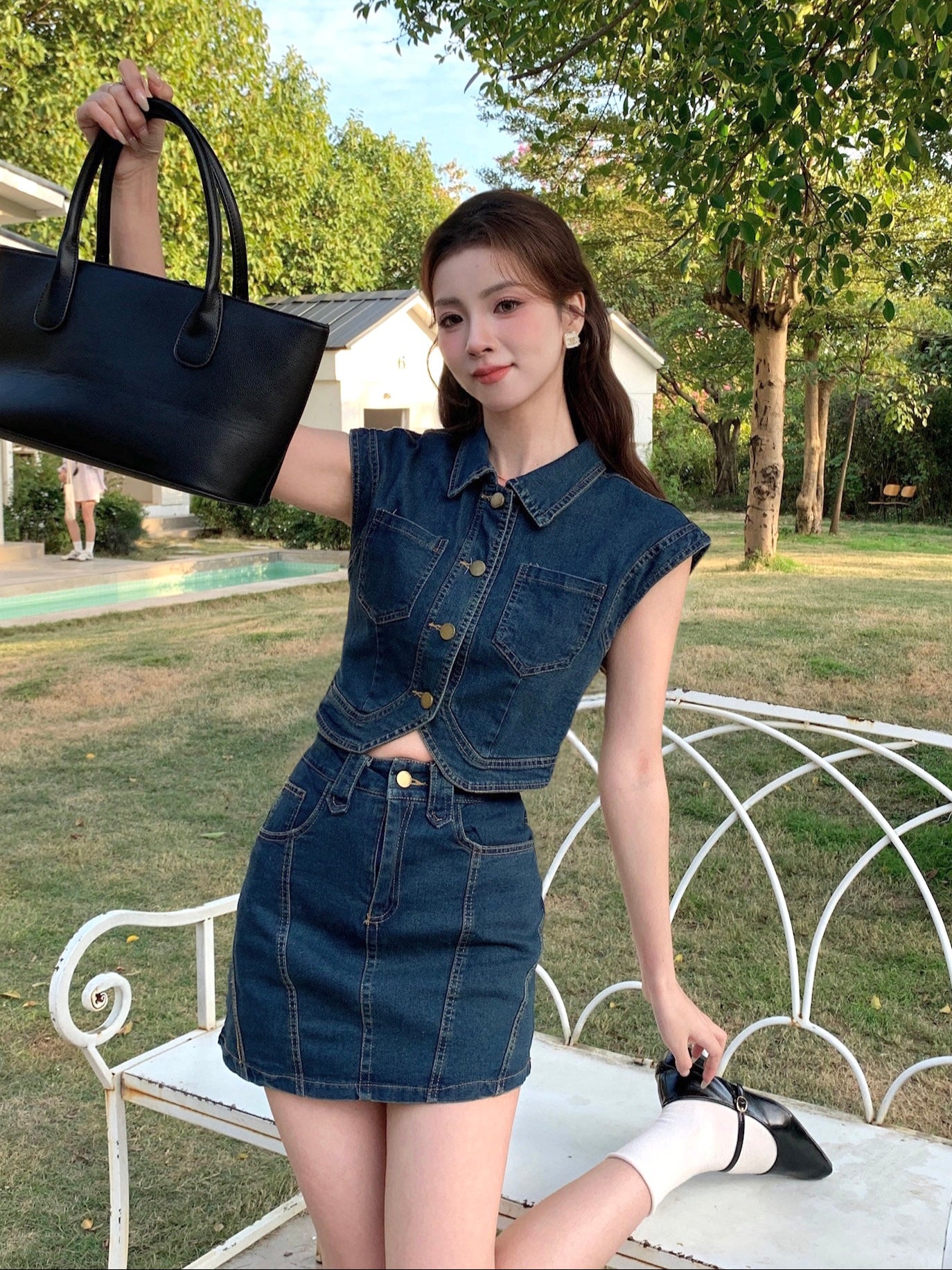 Dilamond Denim Top