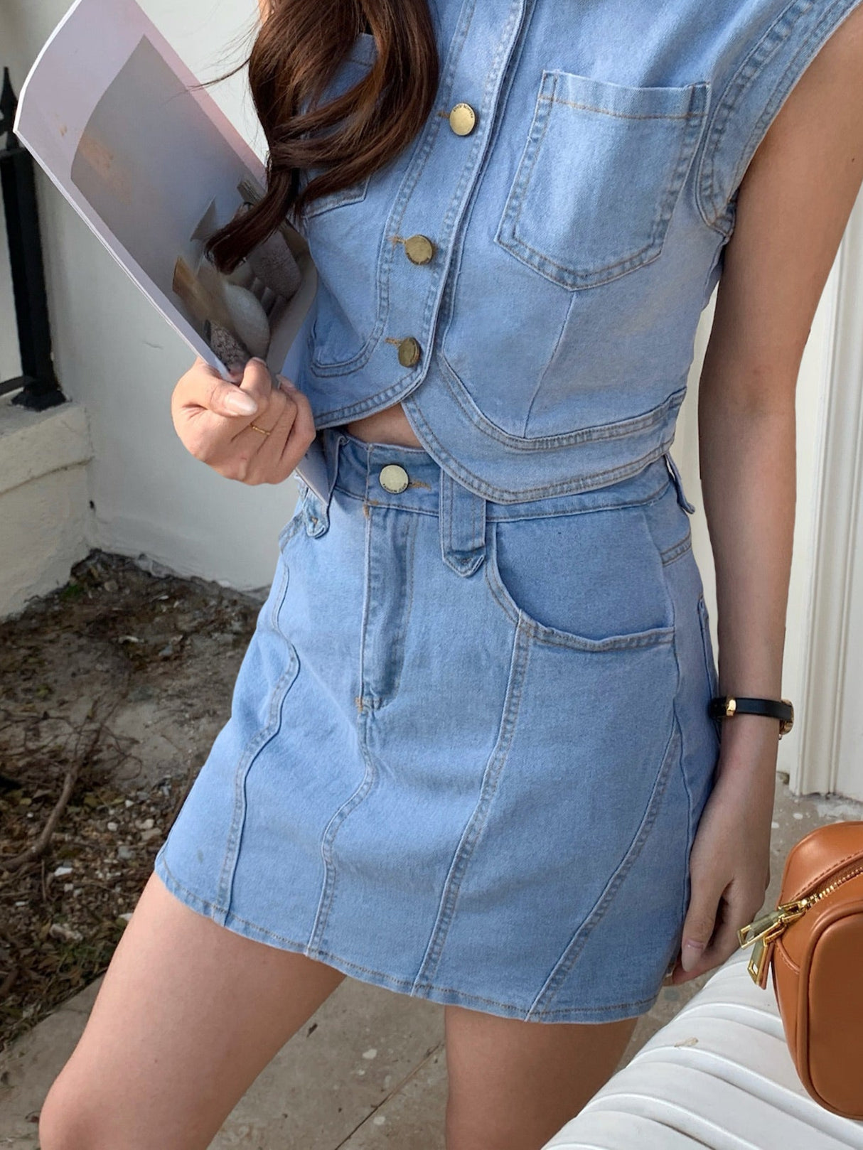 Dilamond Denim Top