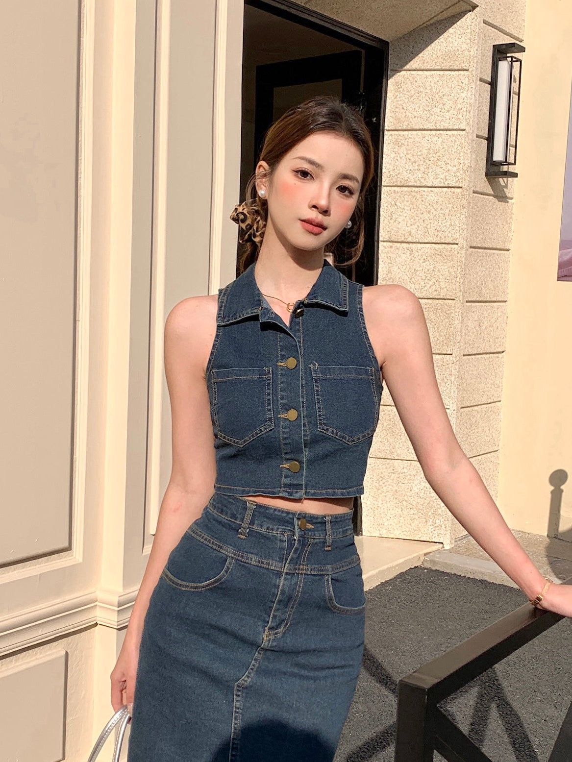 Mori Denim Top