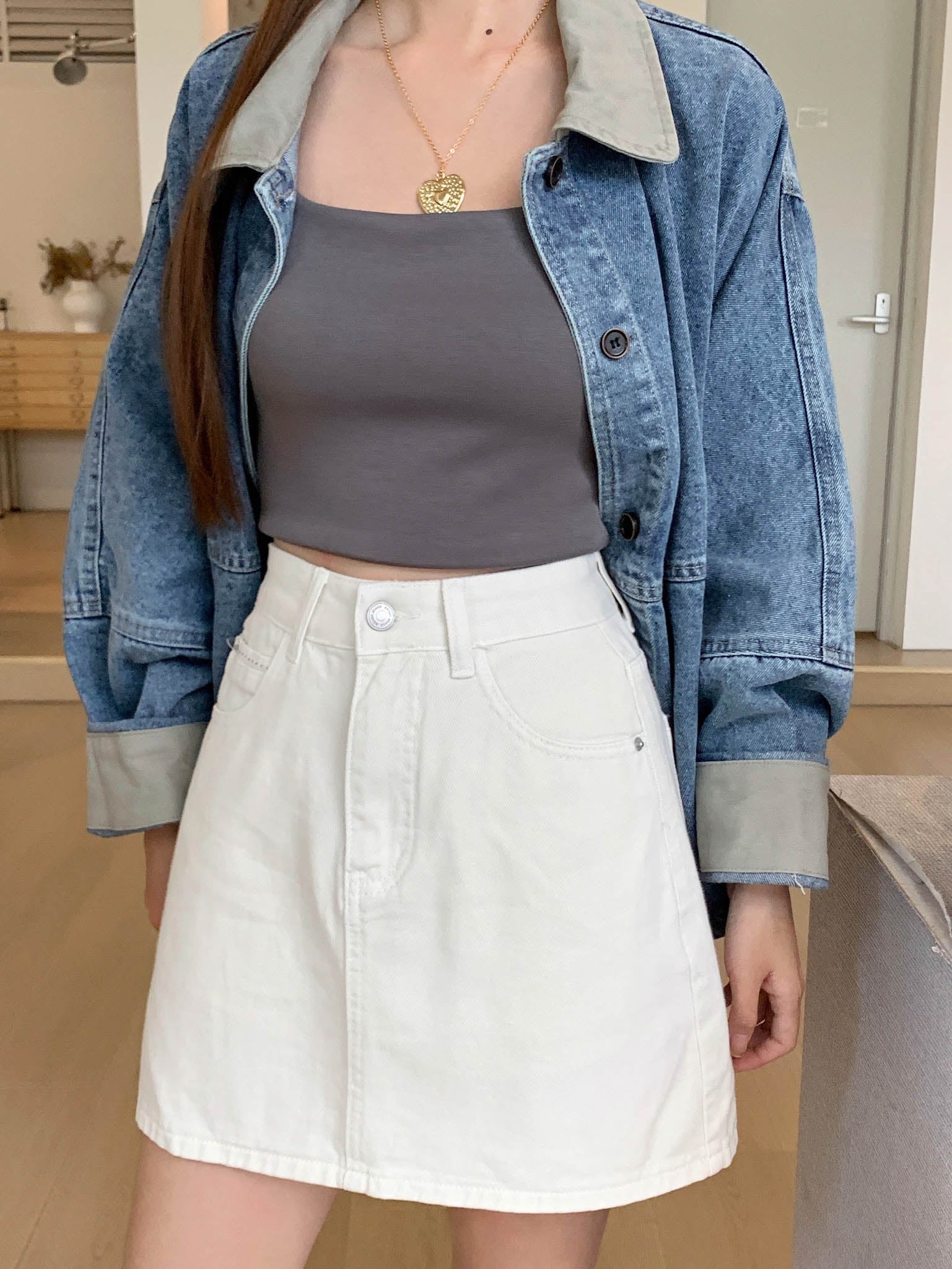 Catty Denim Skirt