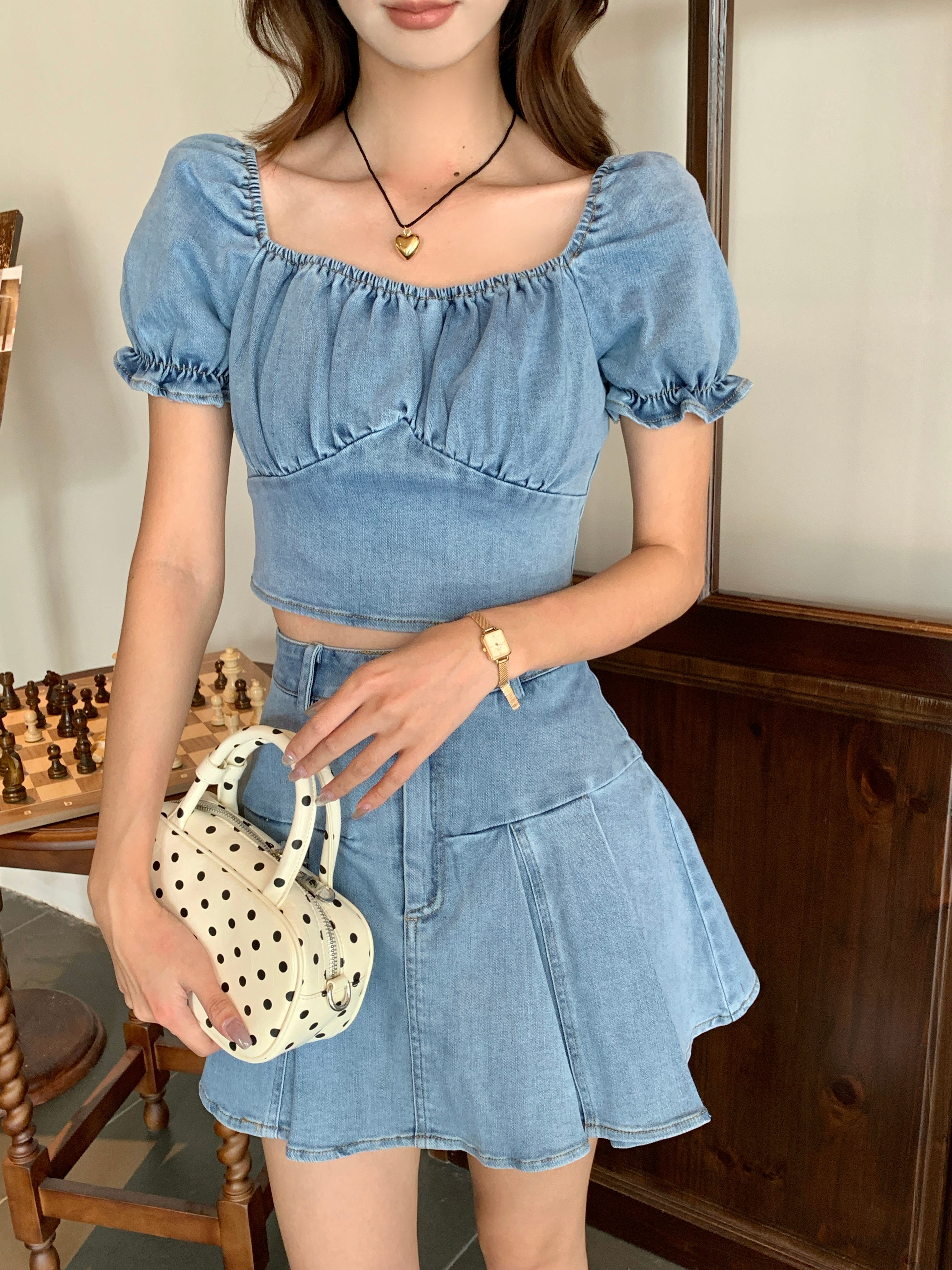 Taeri Denim Top