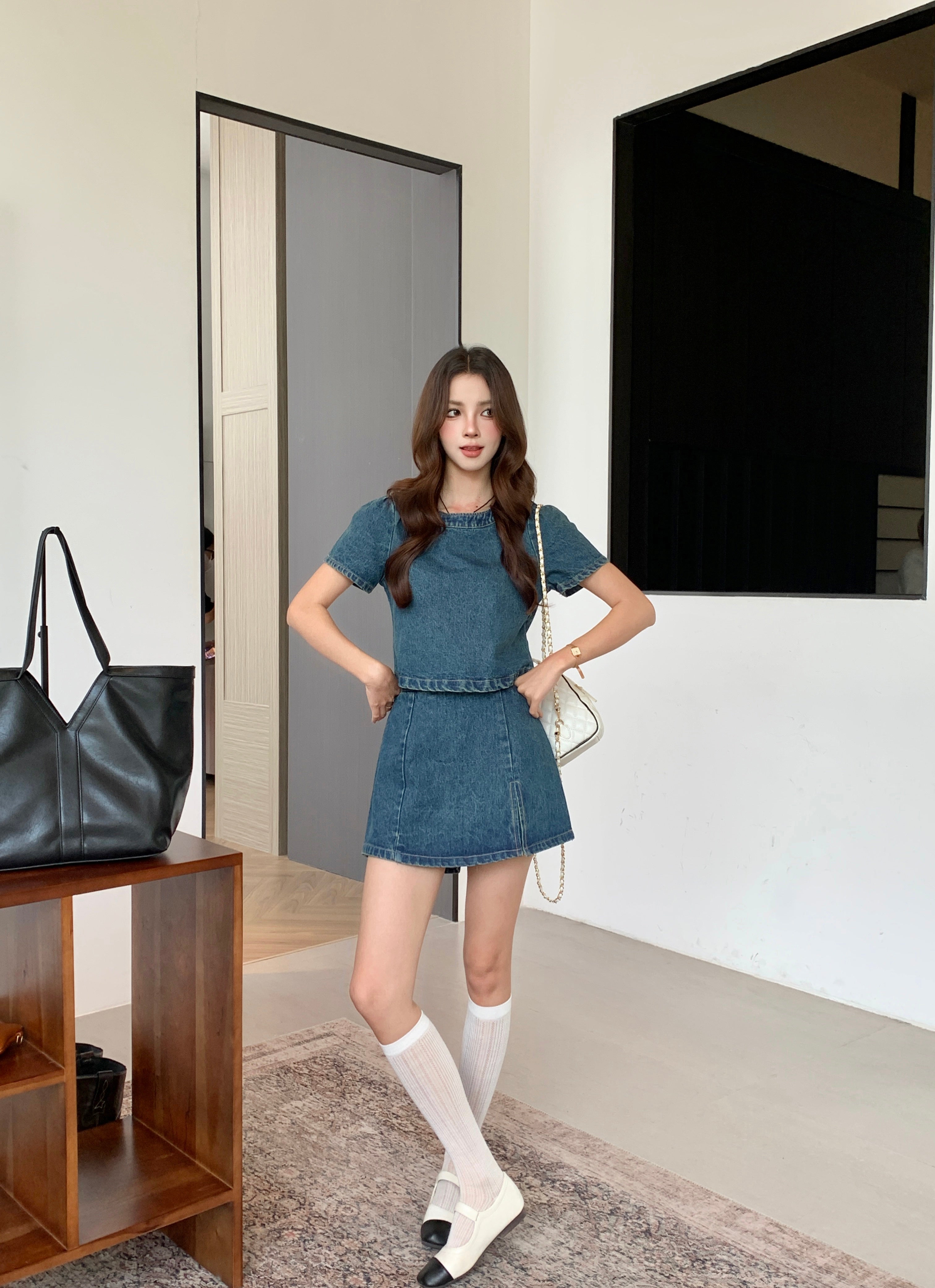 Haneul Denim Skort