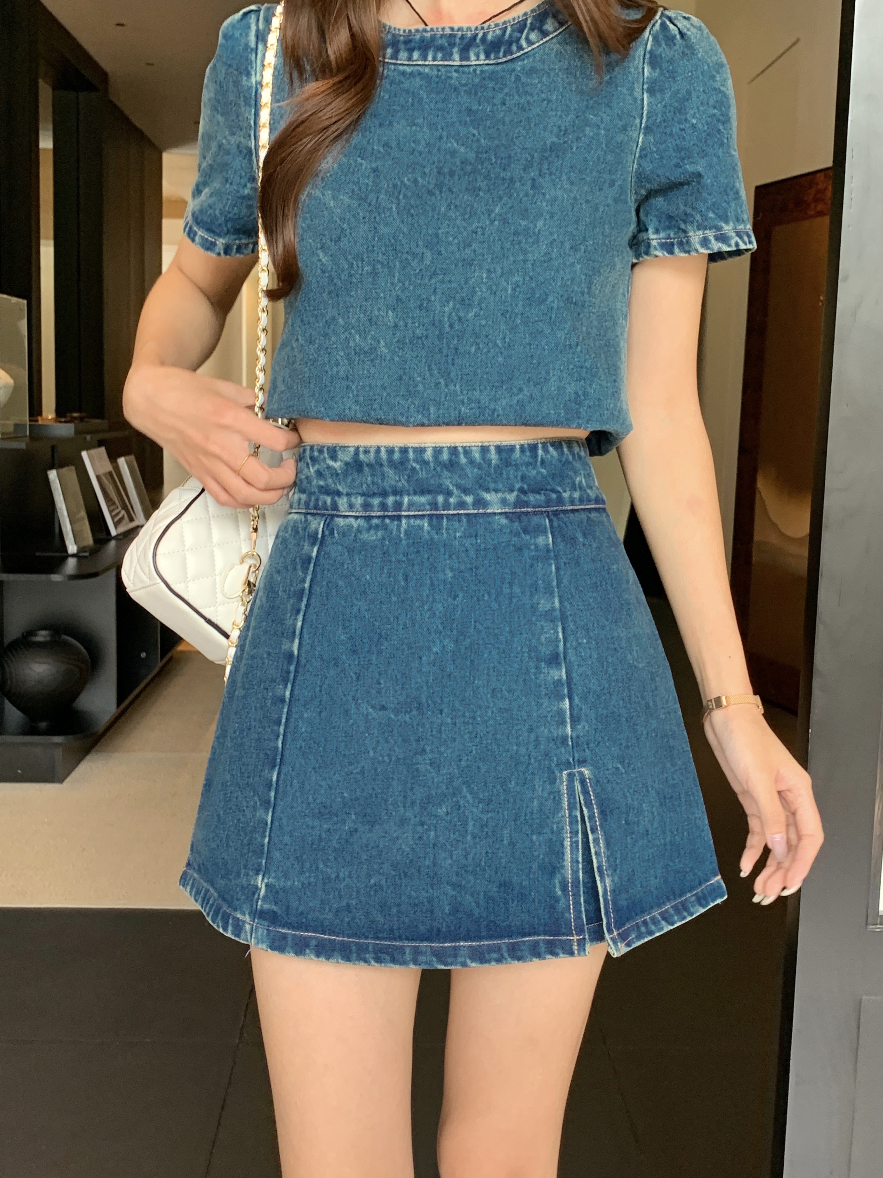 Haneul Denim Skort