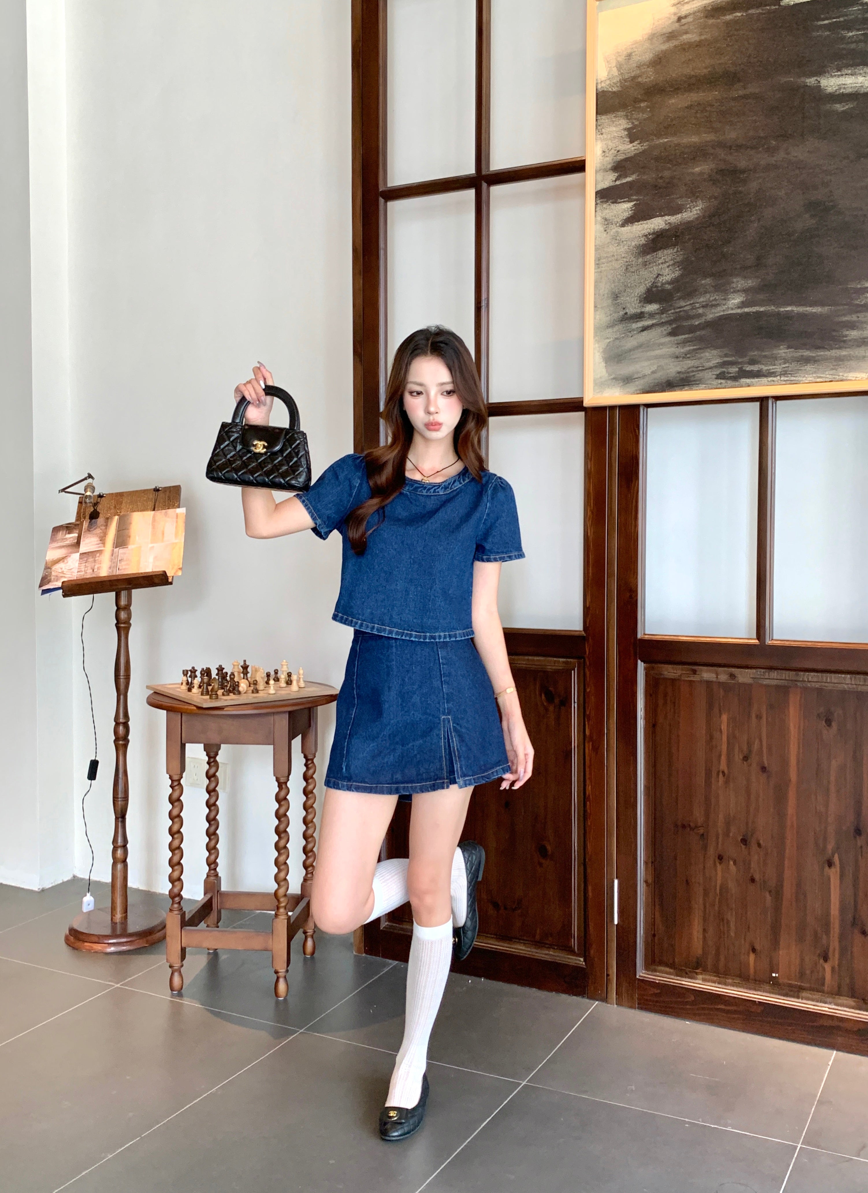 Haneul Denim Skort