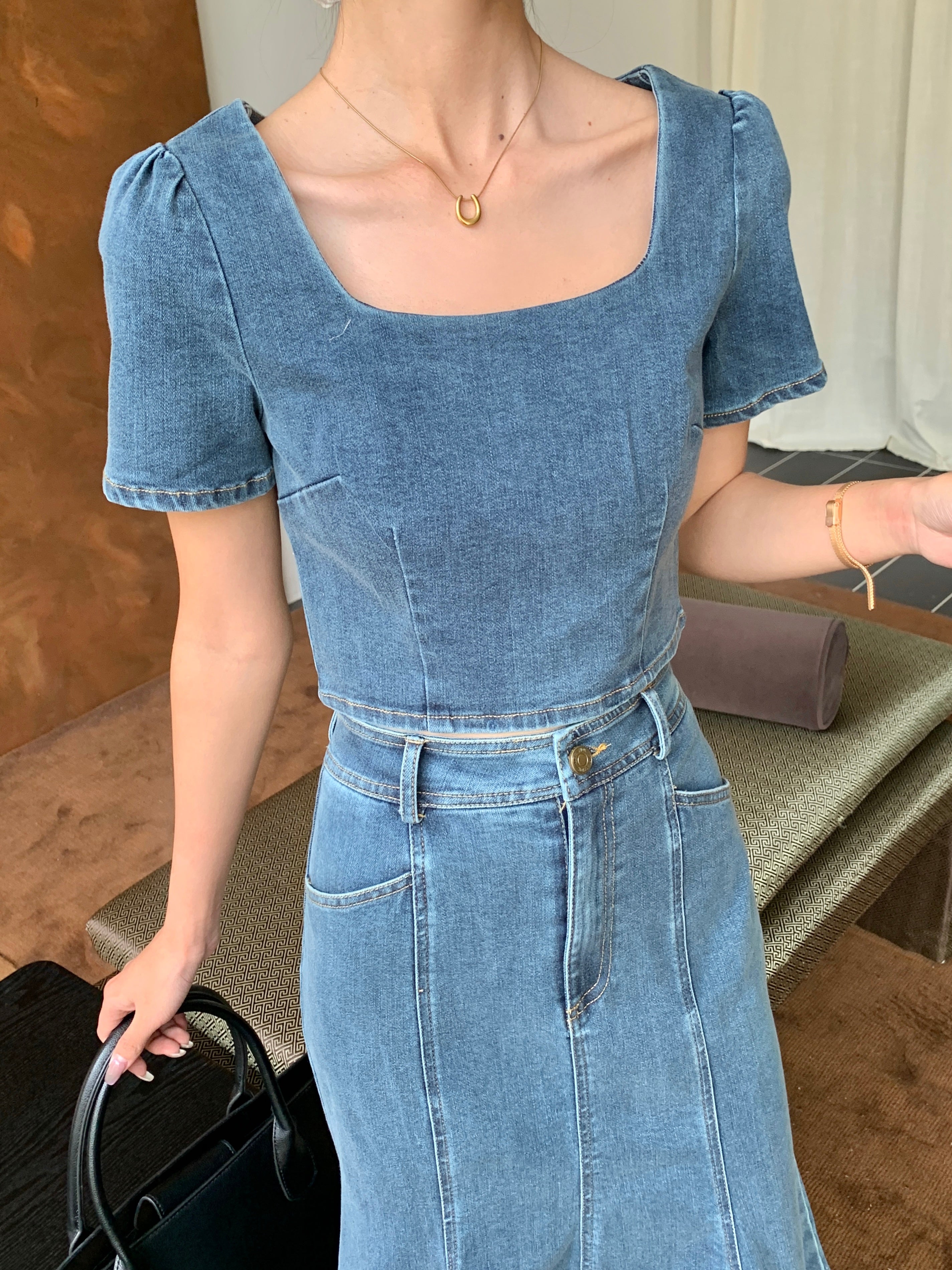 Seori Denim Top