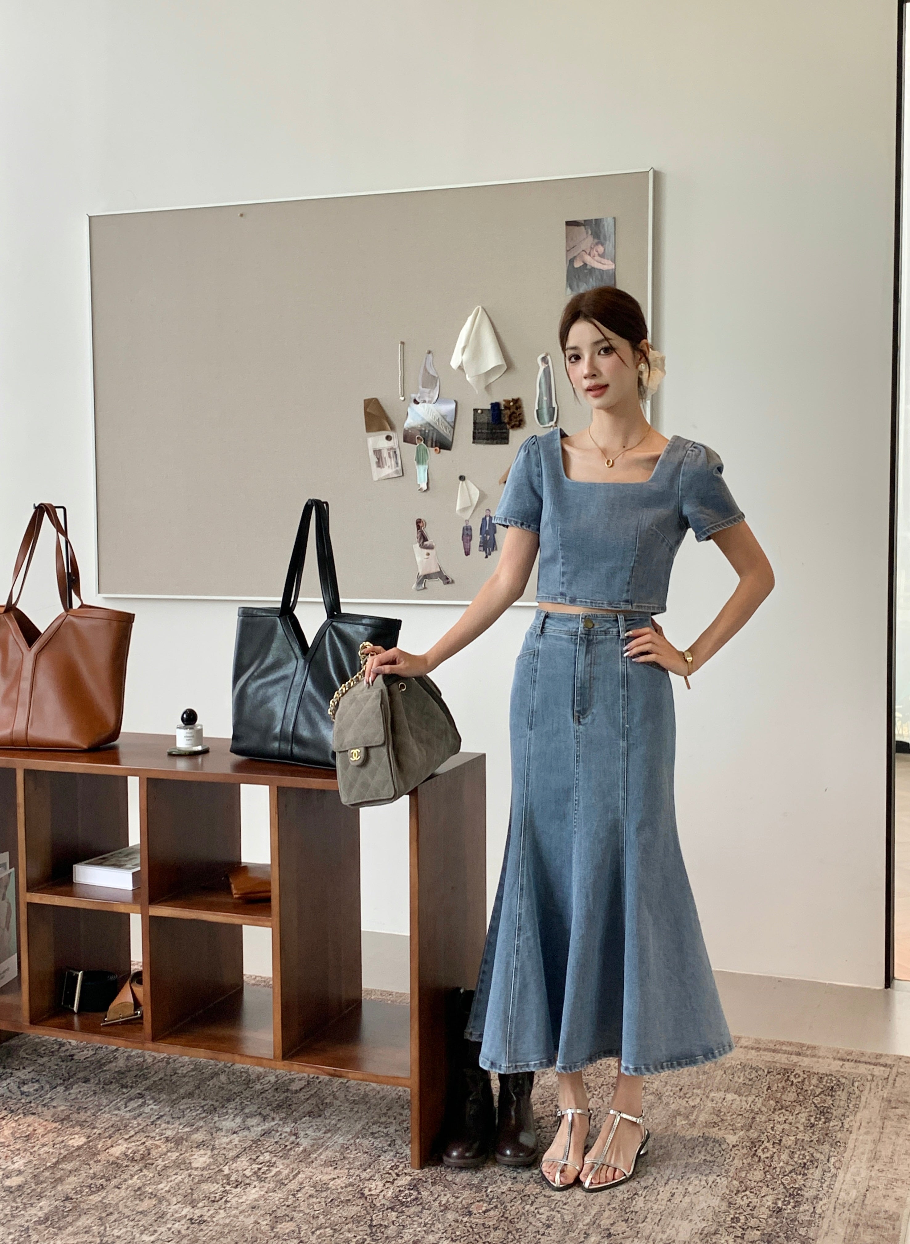 Seori Denim Top (Defect)