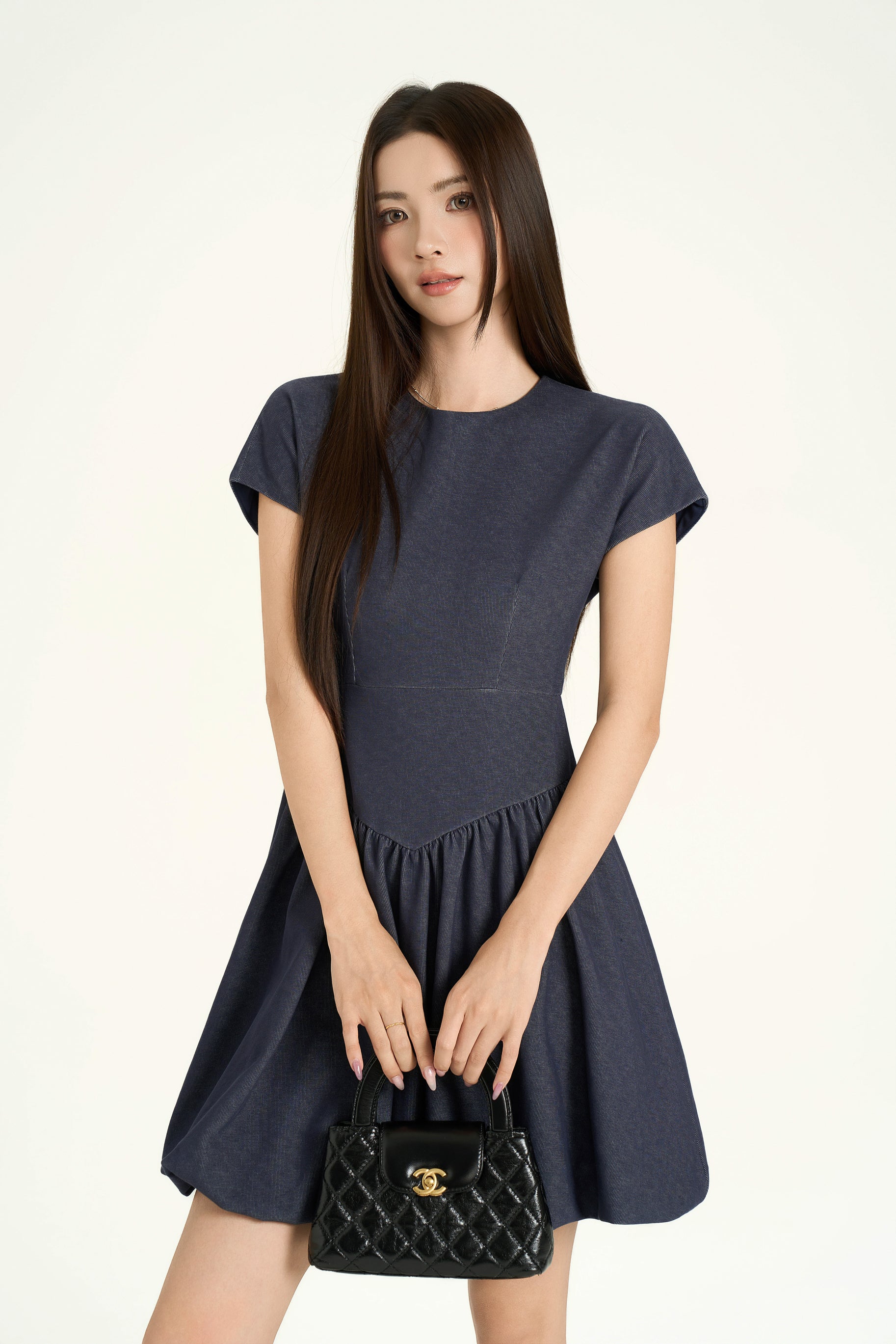 Hattie Balloon Denim Dress