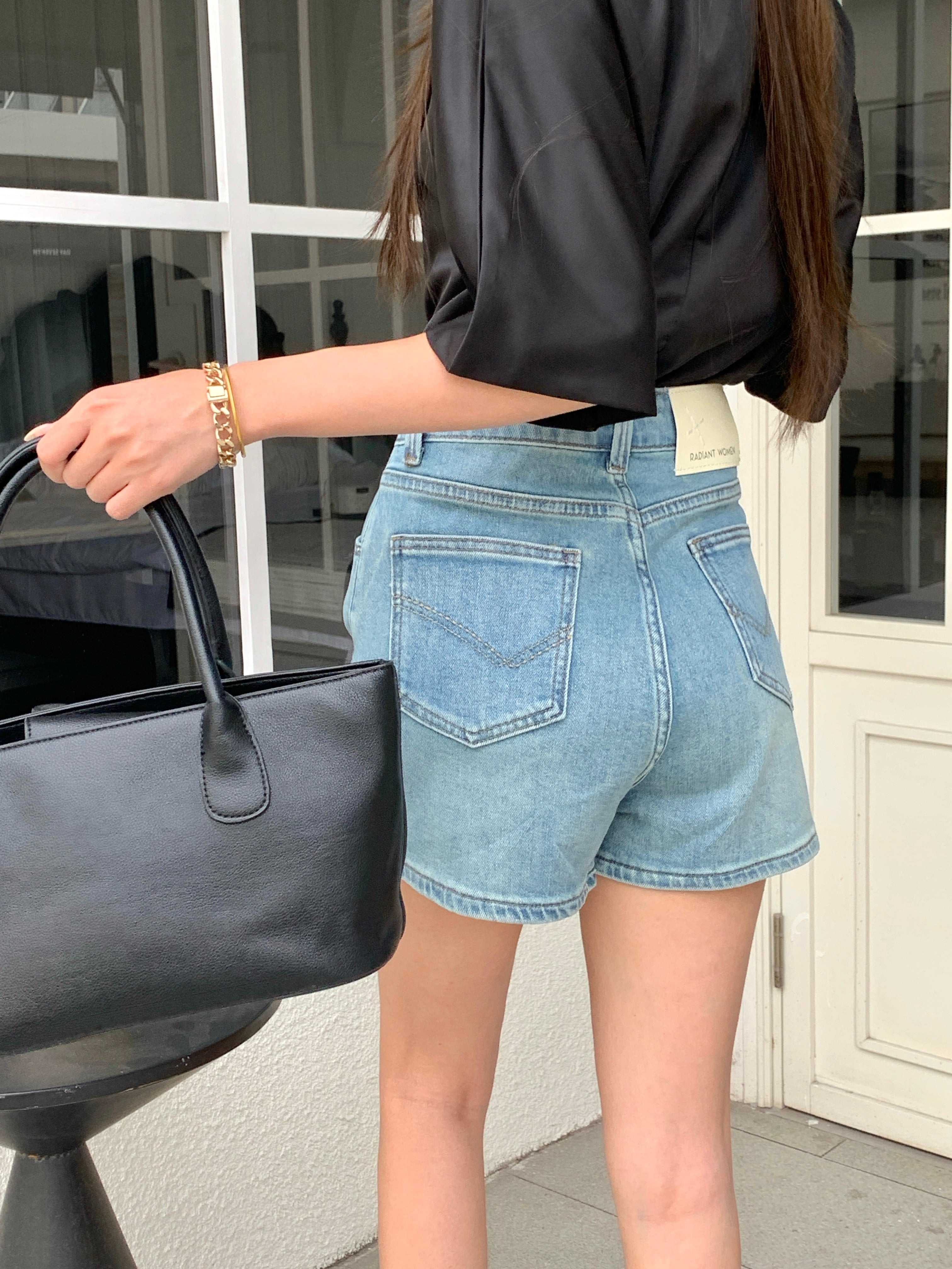 Marine Denim Shorts