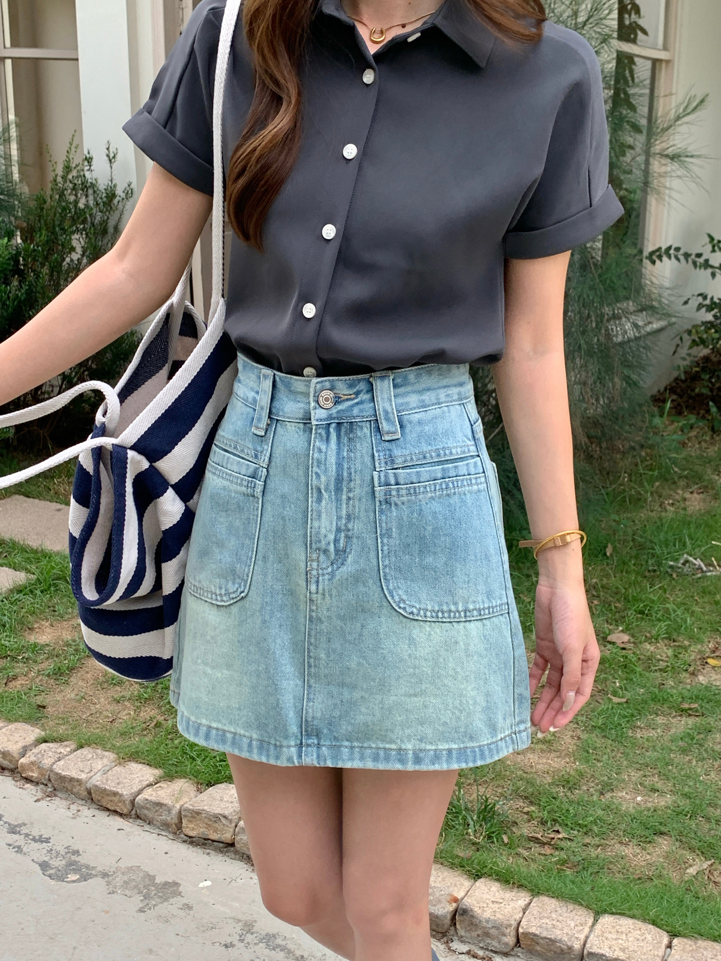 Lipjay Denim Skirt