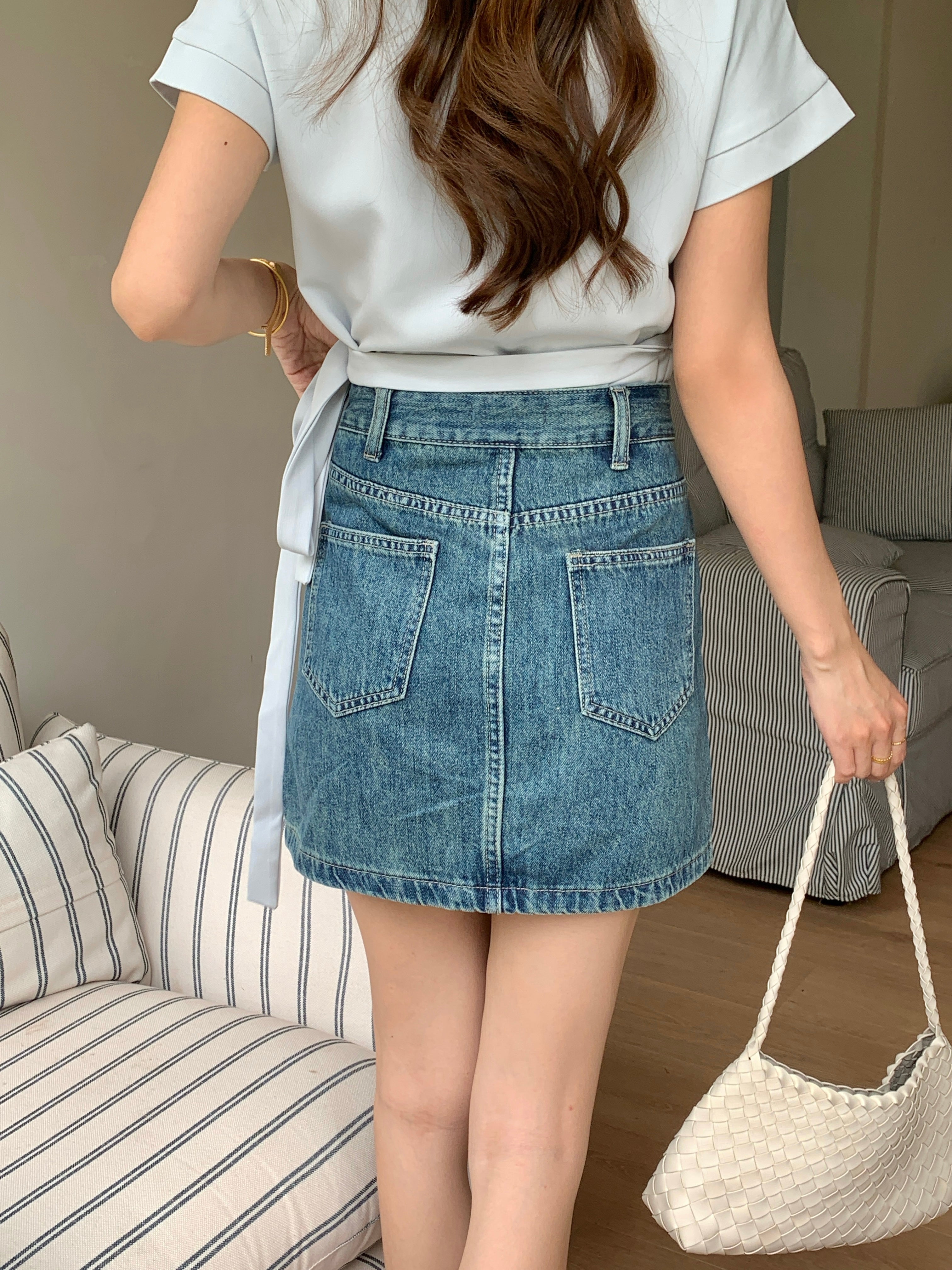 Lipjay Denim Skirt