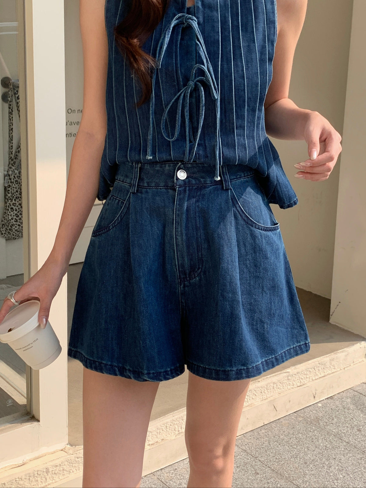 Roulette Denim Shorts