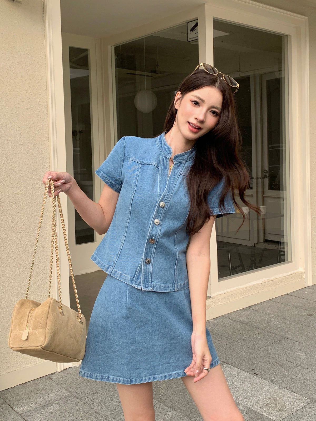 Sutton Denim Top