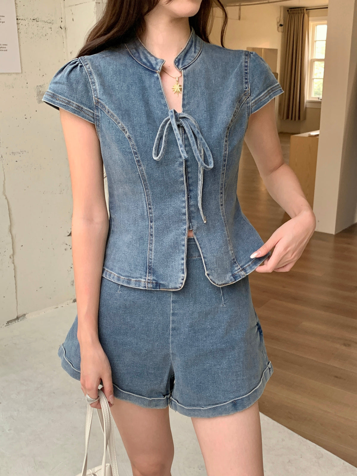 Hyun Denim Top