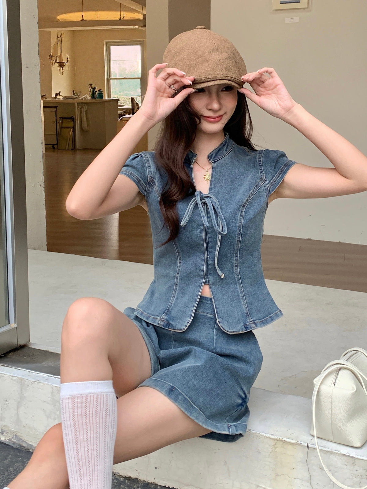 Hyun Denim Top